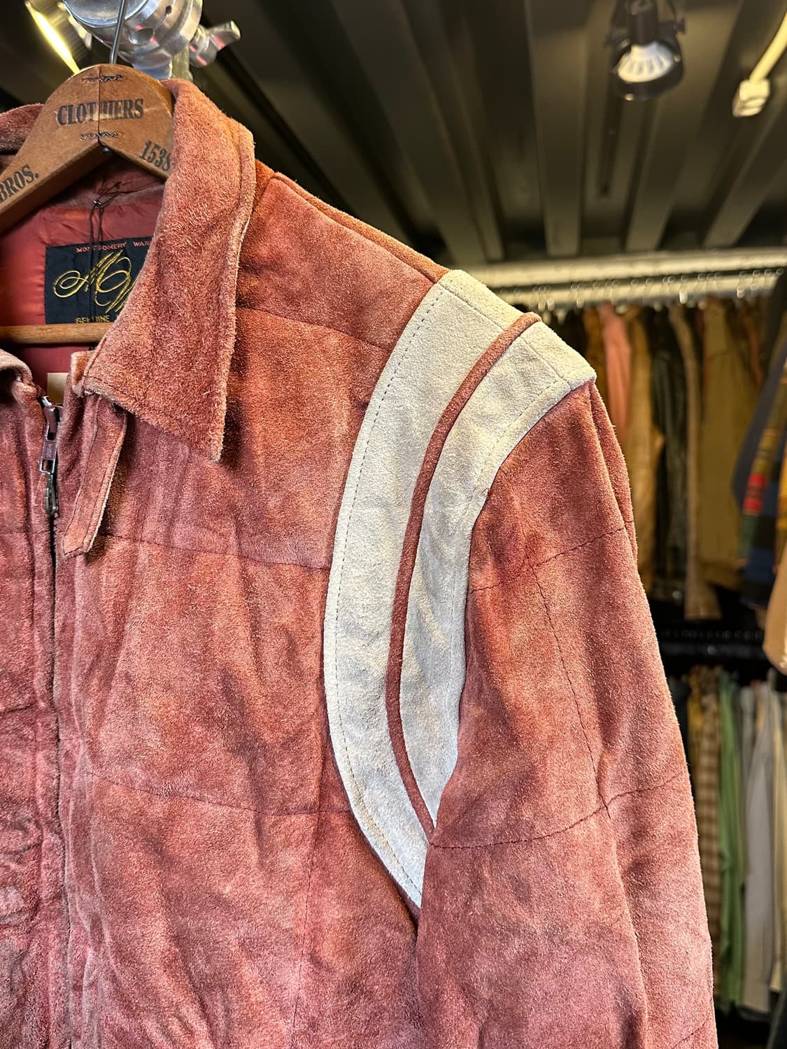 Old 헤비 리얼 레더 스웨이드 모터사이클 레이싱 자켓 상품이미지4