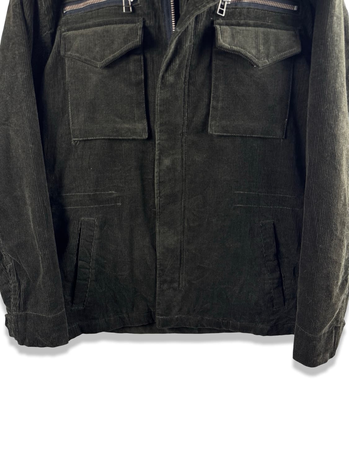 JPN 퍼카라 코듀로이 카키 자켓2353 상품이미지4