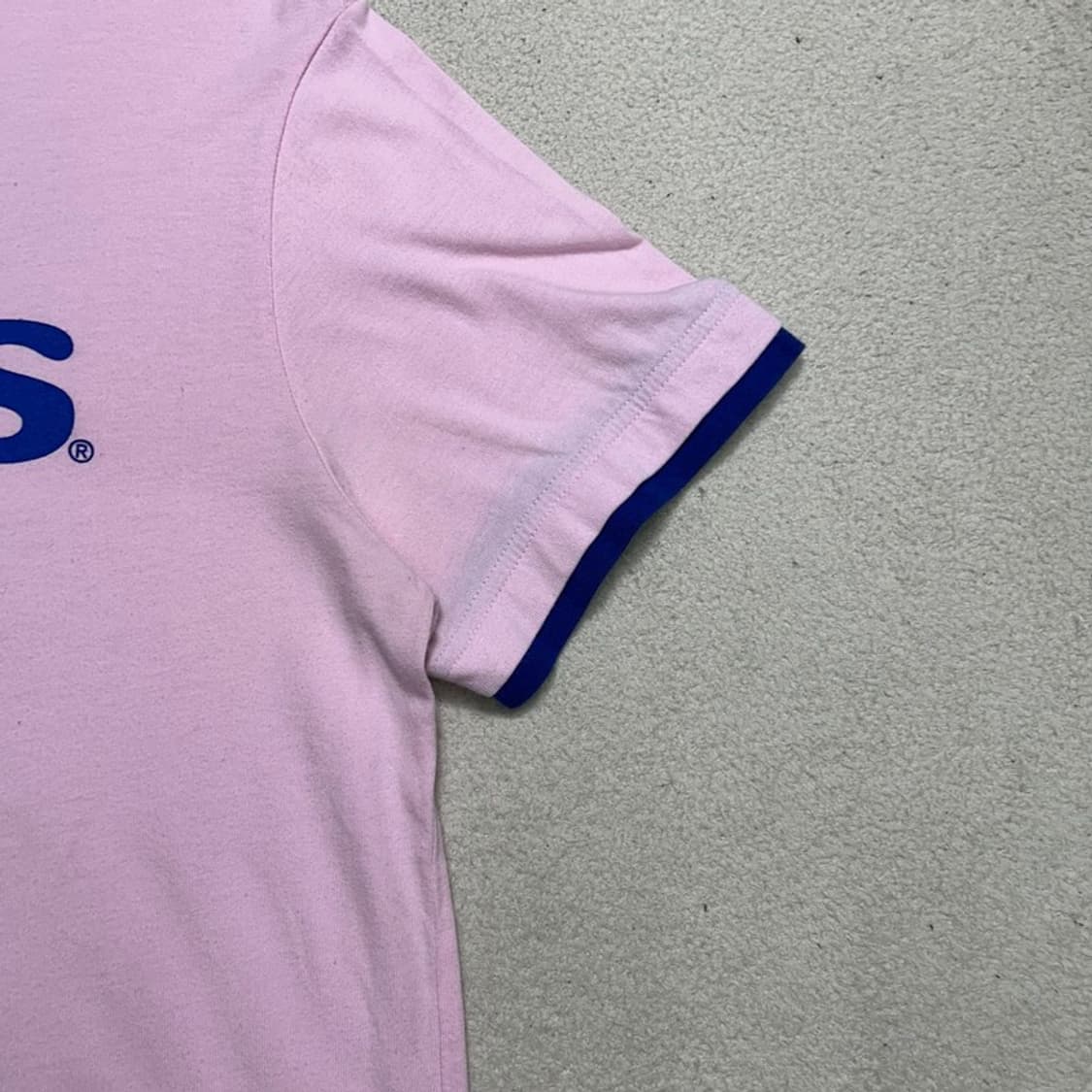 DICKIES 핑크+블루 레이어드 반팔 L 상품이미지3