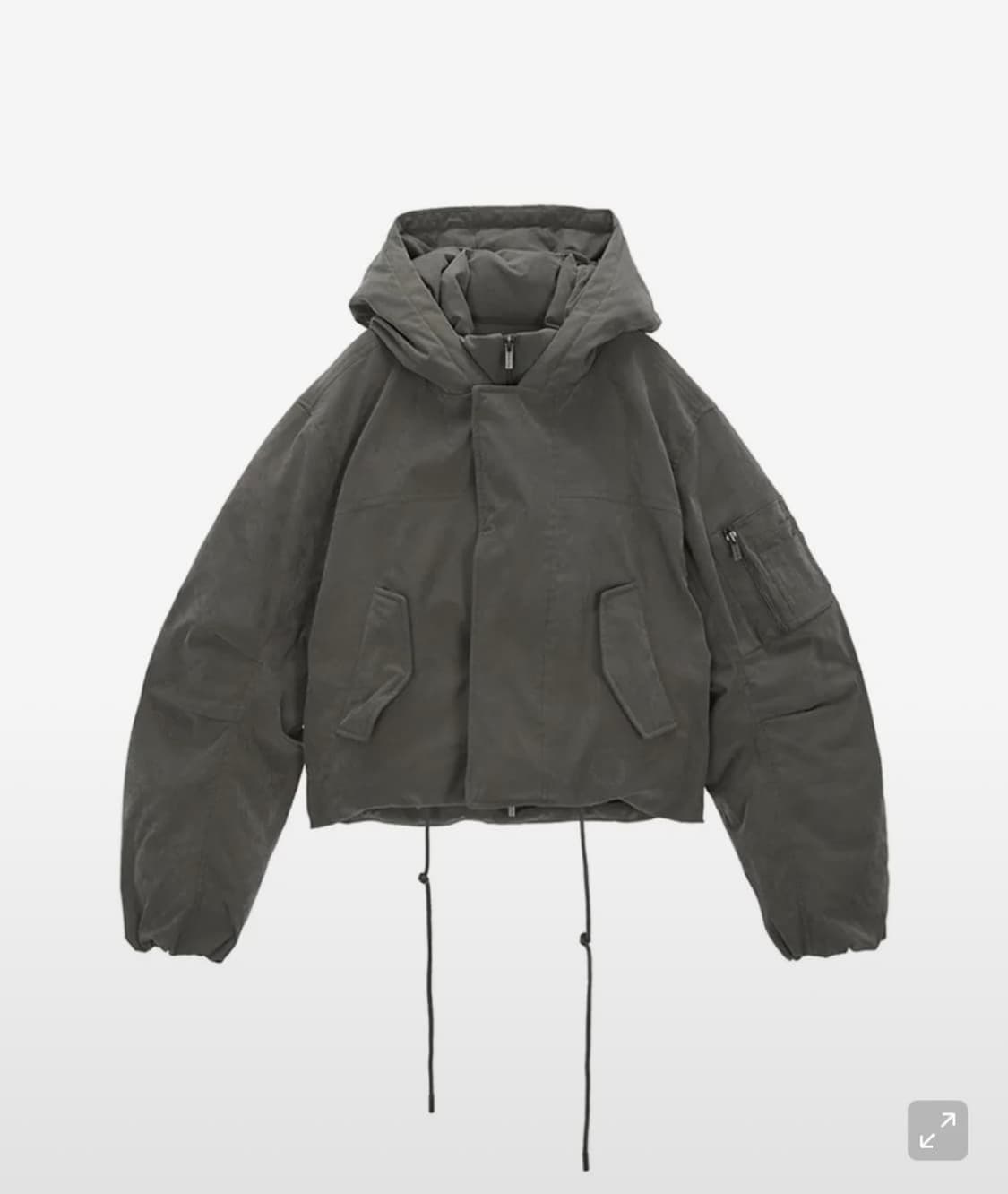 마뗑킴 LAYERED HOODY BOMBER DOWN JUMPER  상품이미지1