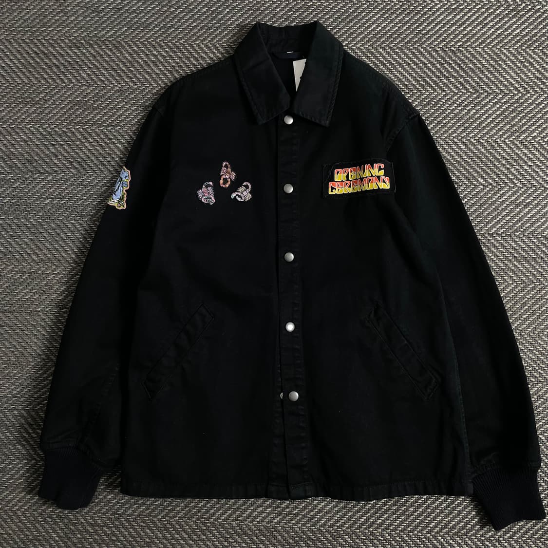 오프닝 세레모니 빅로고 블랙 박시핏 워크 자켓 o 3861 상품이미지3