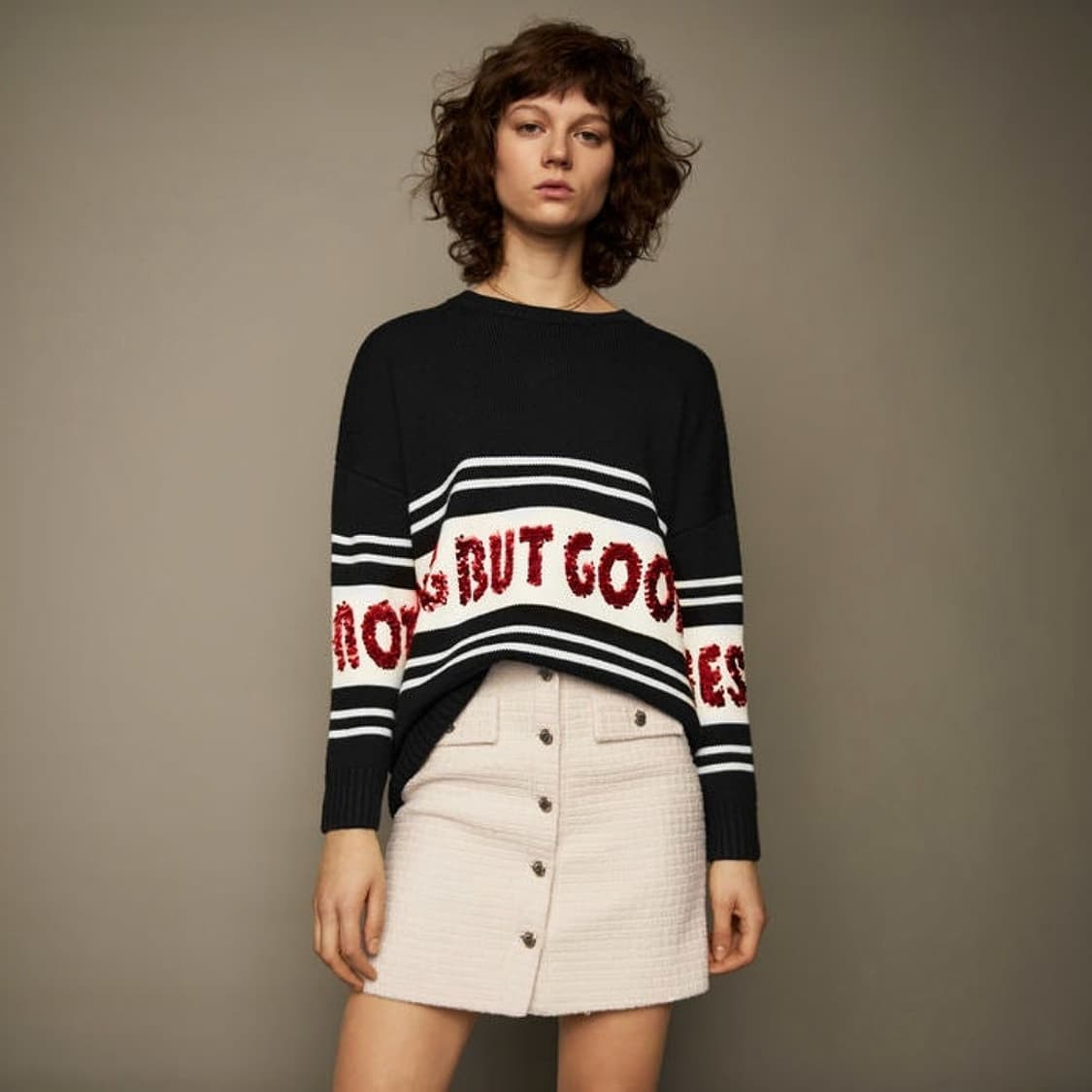 마쥬 maje 스팽글 포인트 니트 스웨터 상품이미지1