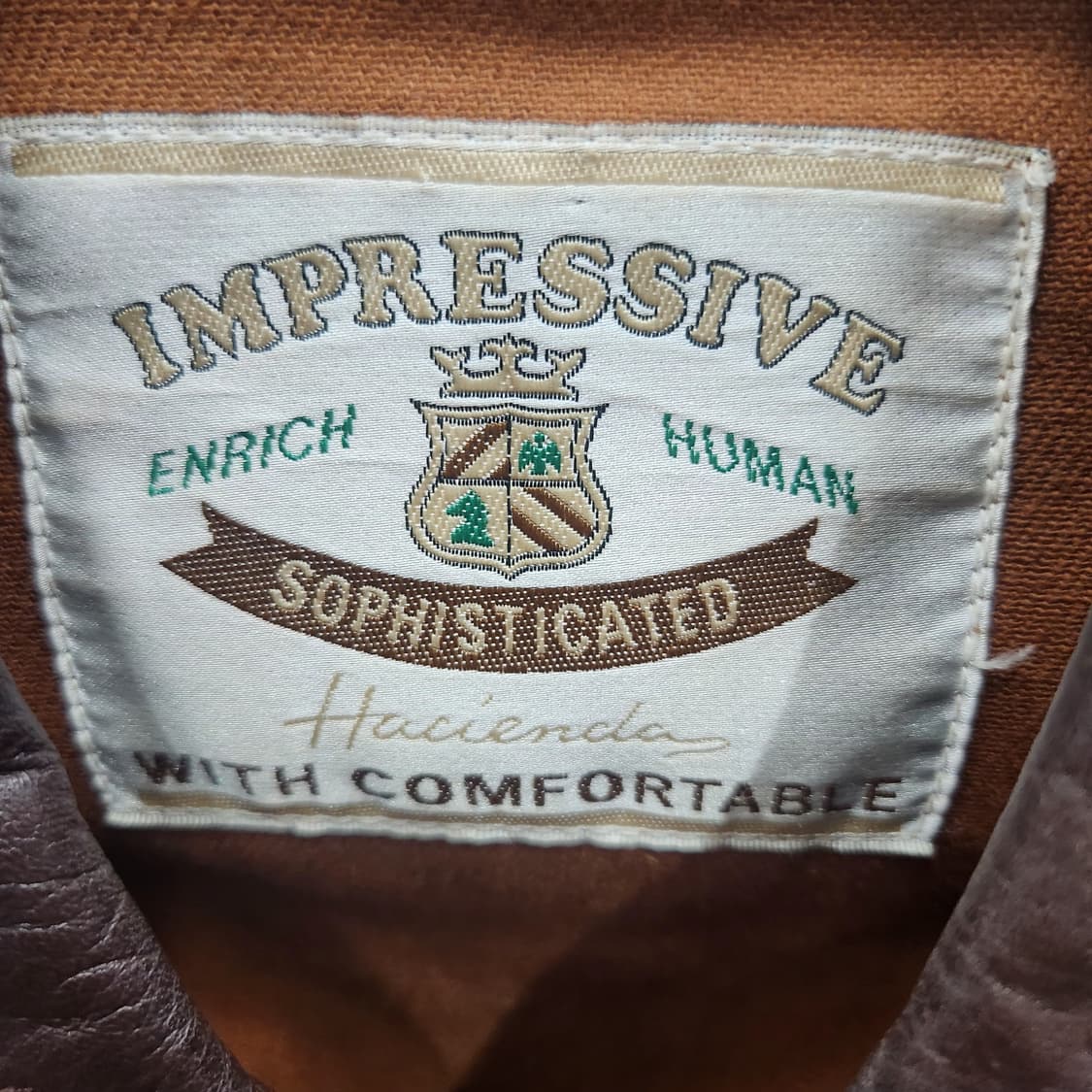 IMPRESSIVE 90's 빈티지 소가죽(카라) 워크자켓 XL 상품이미지5