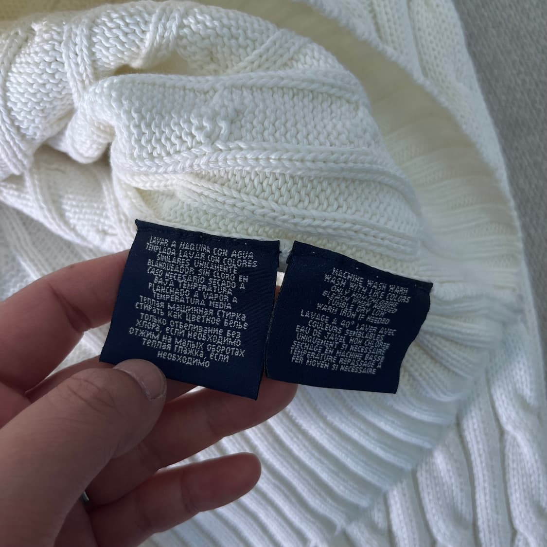 w95 폴로랄프로렌 꽈배기 화이트 니트 상품이미지5