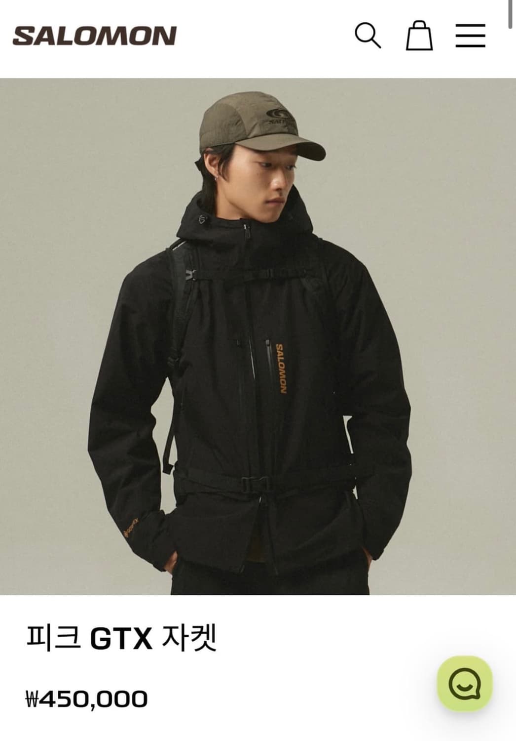 살로몬 피크 GTX 자켓 고어텍스 L 블랙 새상품 상품이미지1