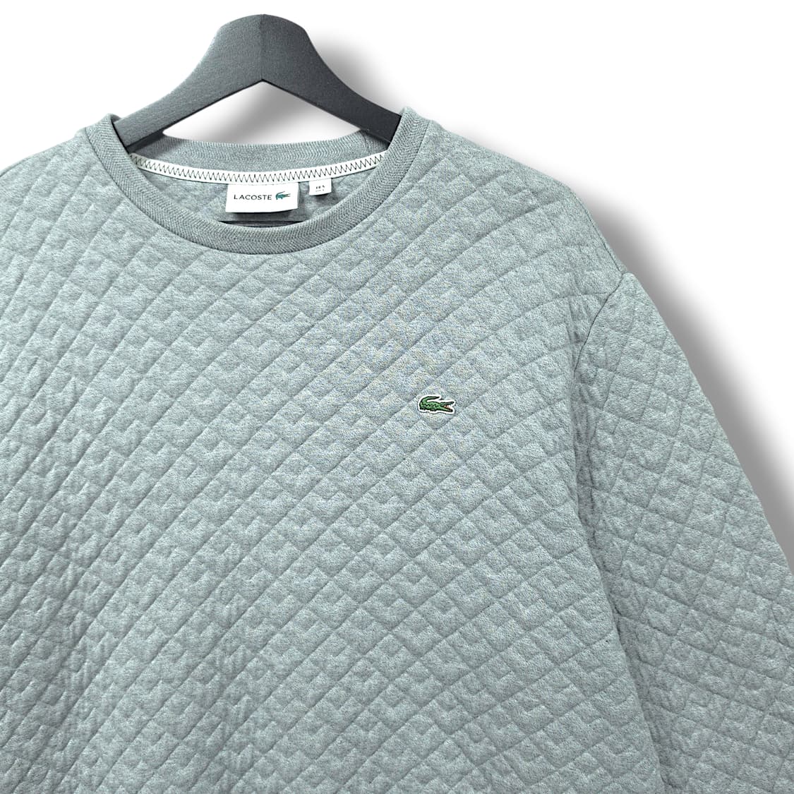 [L] 라코스테 그레이 퀼팅 긴팔 맨투맨 상품이미지3