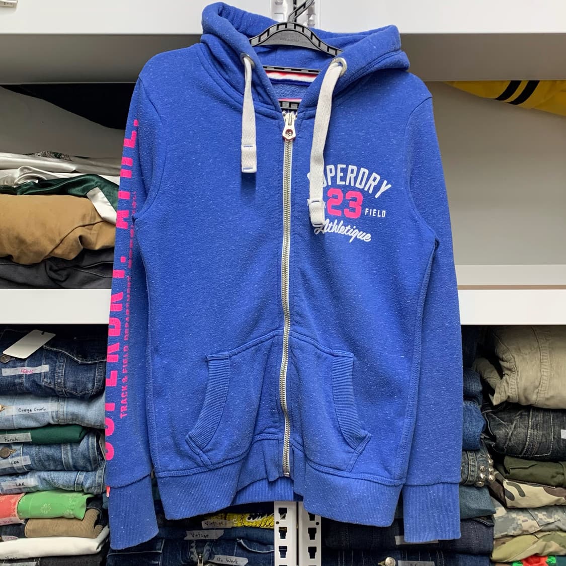 [S] 슈퍼드라이 트랙 앤 필드 슬림핏 후드집업 상품이미지2