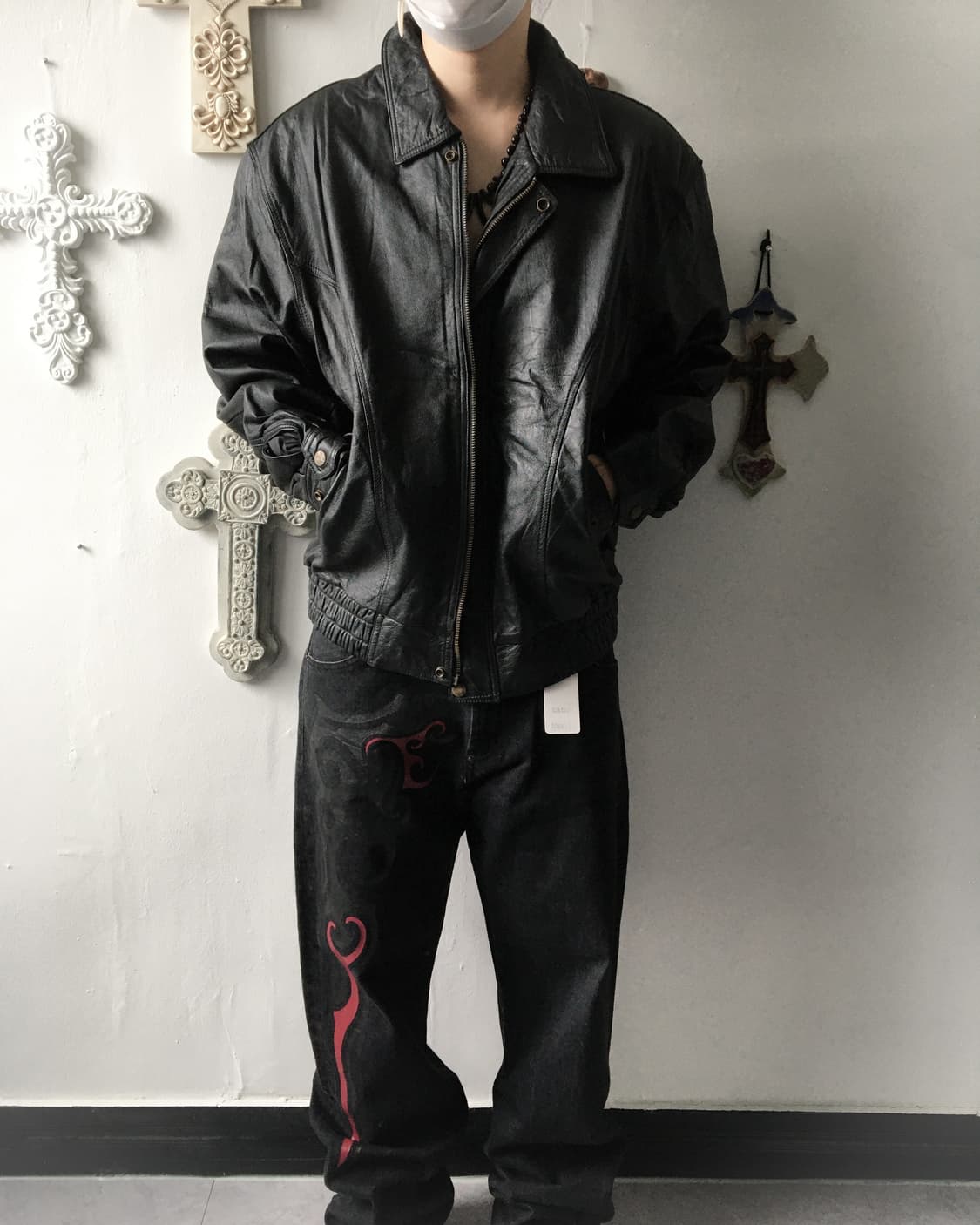 cow Leather bomber jacket 상품이미지6