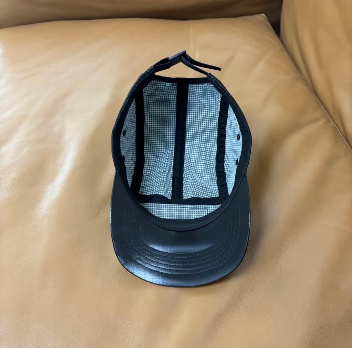 슈프림 캠프캡 모자 박스로고 글로스 립스탑블랙 팝니다 상품이미지5