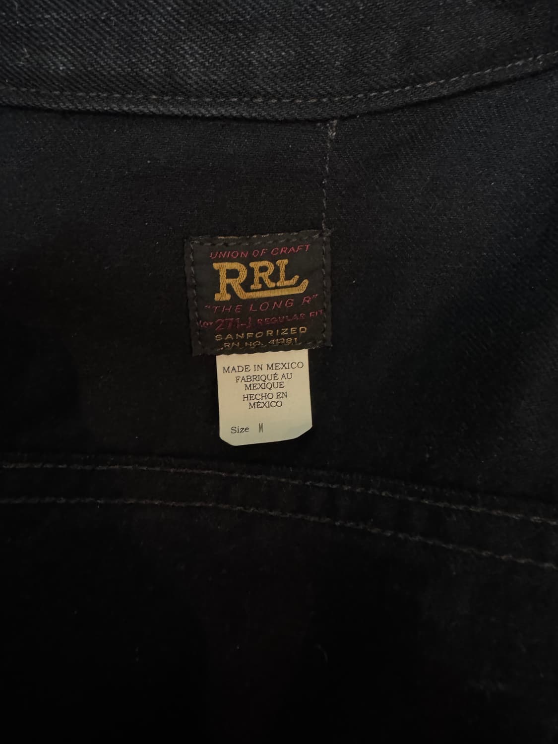 더블알엘 리랜드 흑청 데님 자켓 M 상품이미지6