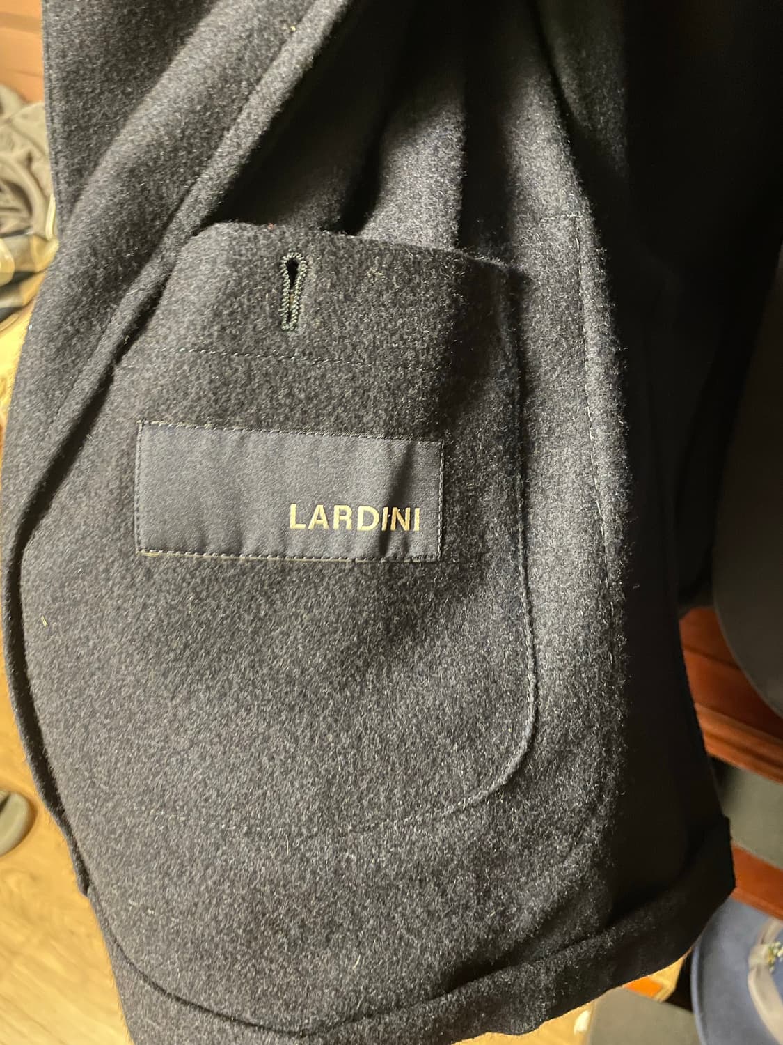 라르디니 캐시미어100% 다크네이비 자켓 상품이미지5