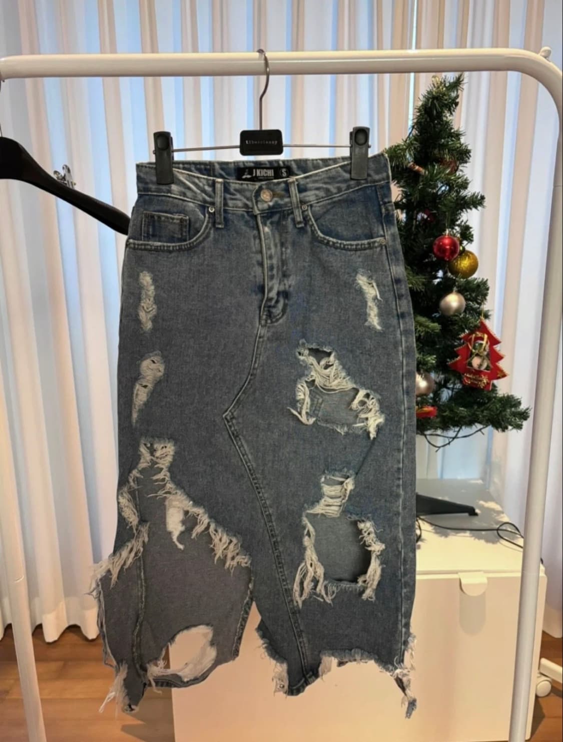 트임 찢청 롱스커트 상품이미지1