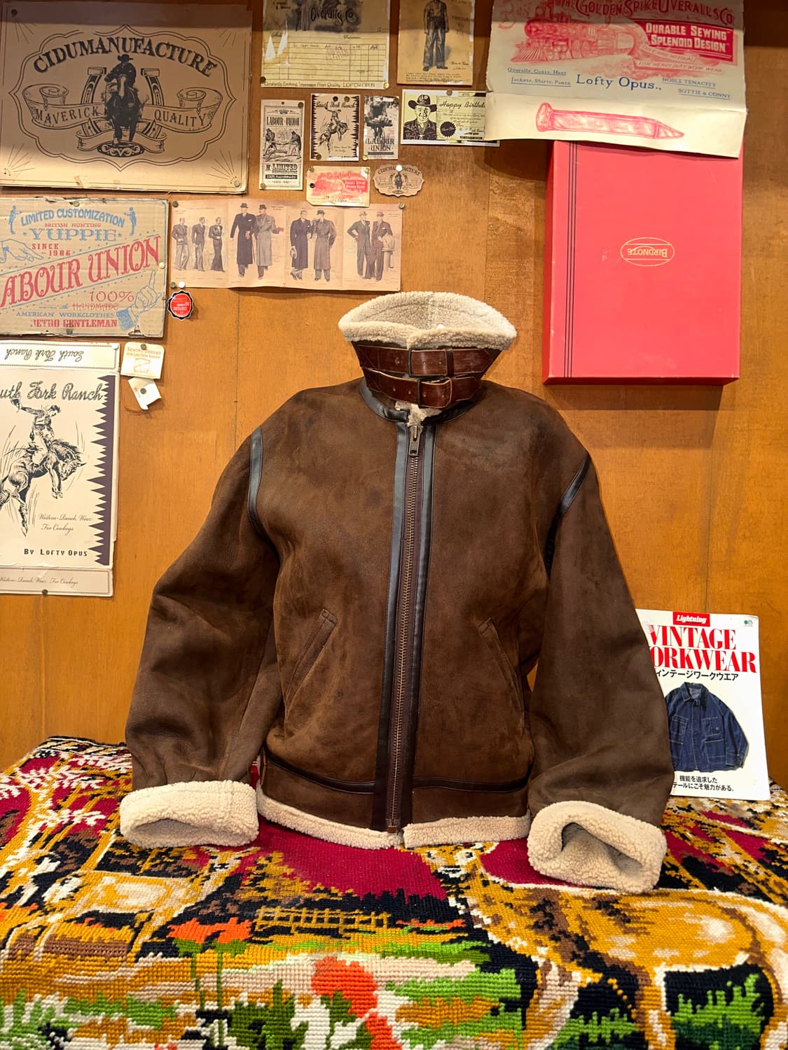 ( XL-2XL ) B3무스탕 레더자켓 양가죽무스탕 워크웨어 아메카지 상품이미지4