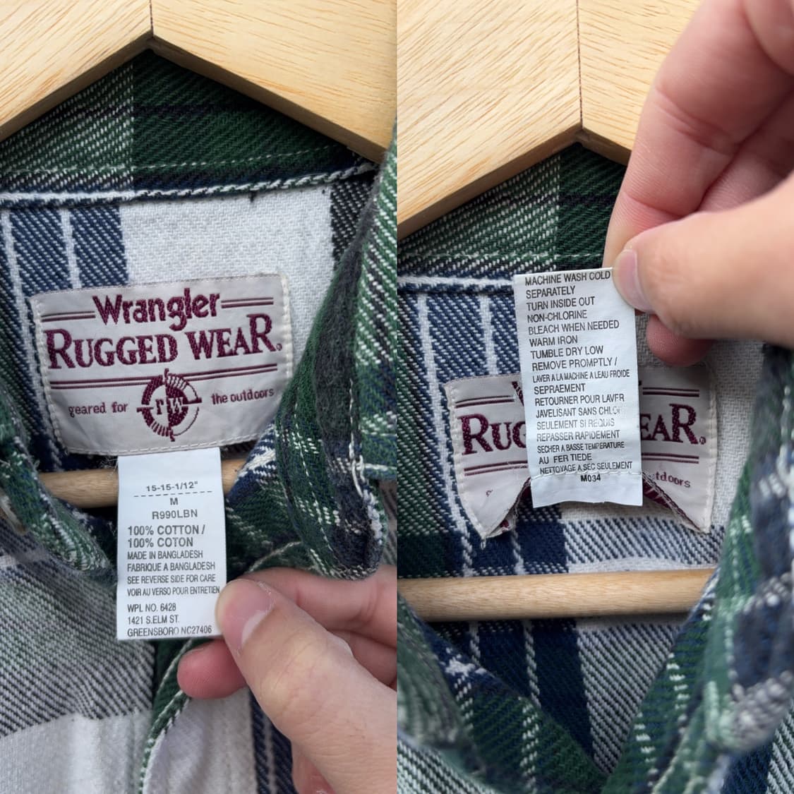 랭글러 Wrangler 리지드 웨어 플란넬 체크 셔츠 상품이미지10