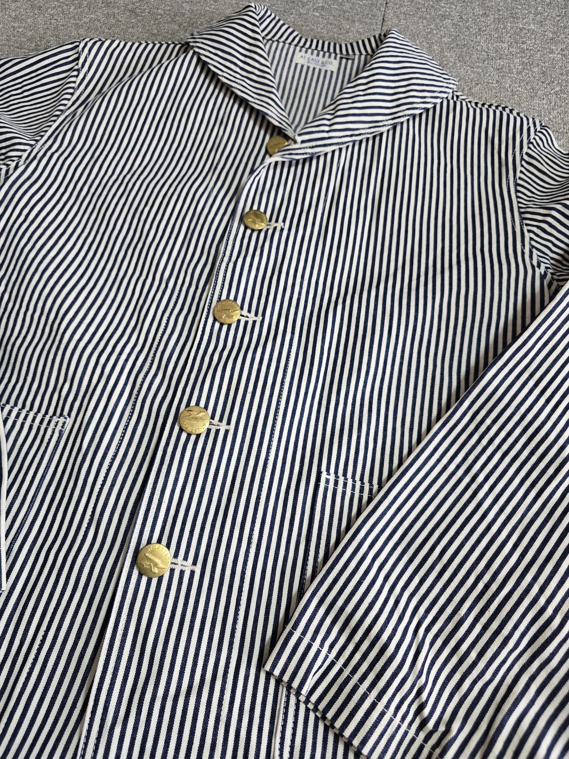 타임원클로딩  엣라코 히코리 세일러 커버올 자켓44 엣라스트 부처프로덕츠 상품이미지2