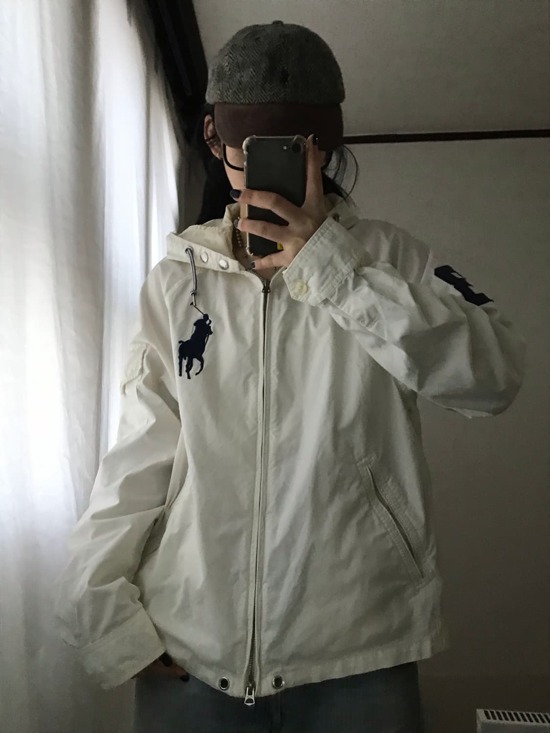 폴로 화이트 빅포니 후드 자켓 상품이미지1