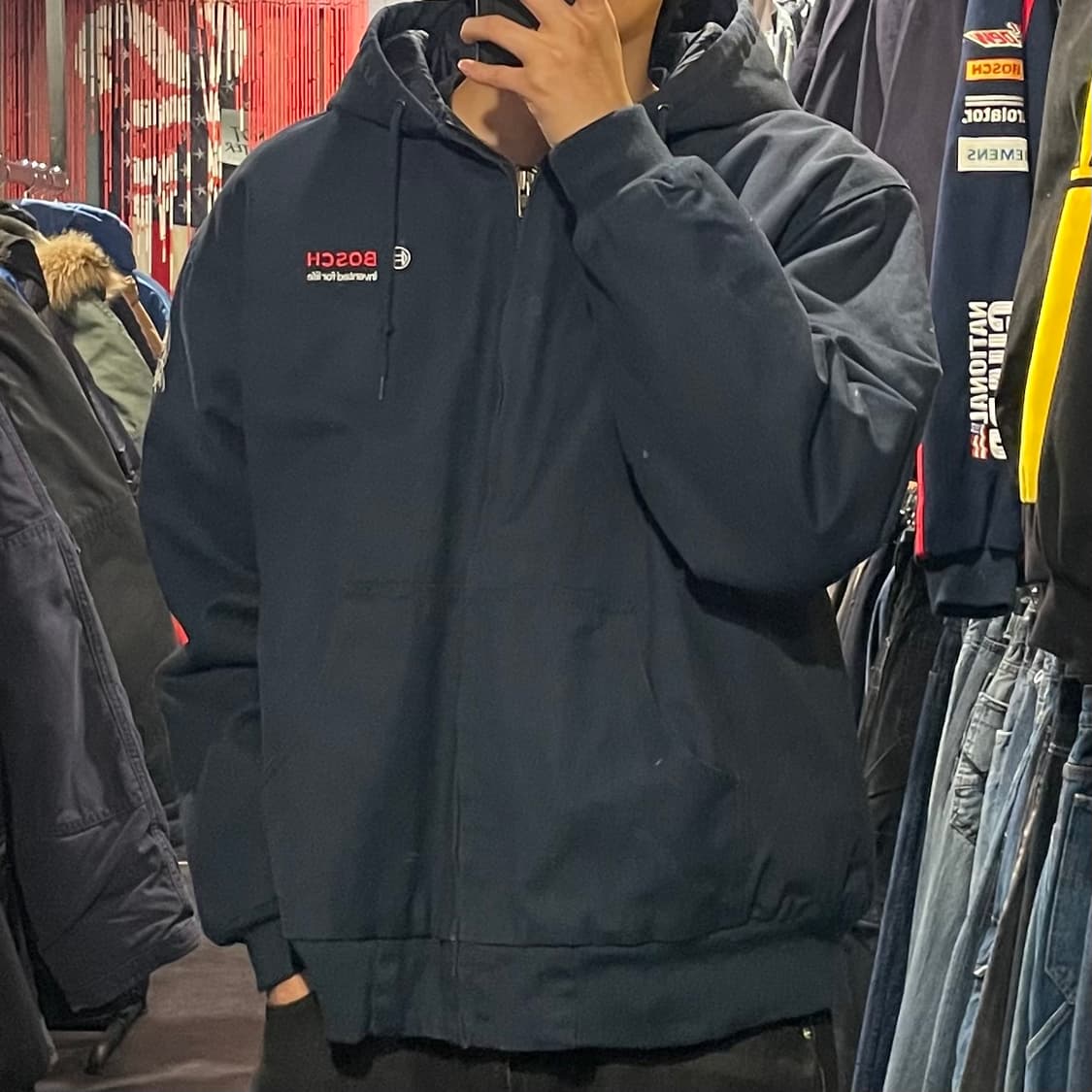 [IM] VTG 빈지티 네이비 후드 워크자켓  상품이미지5