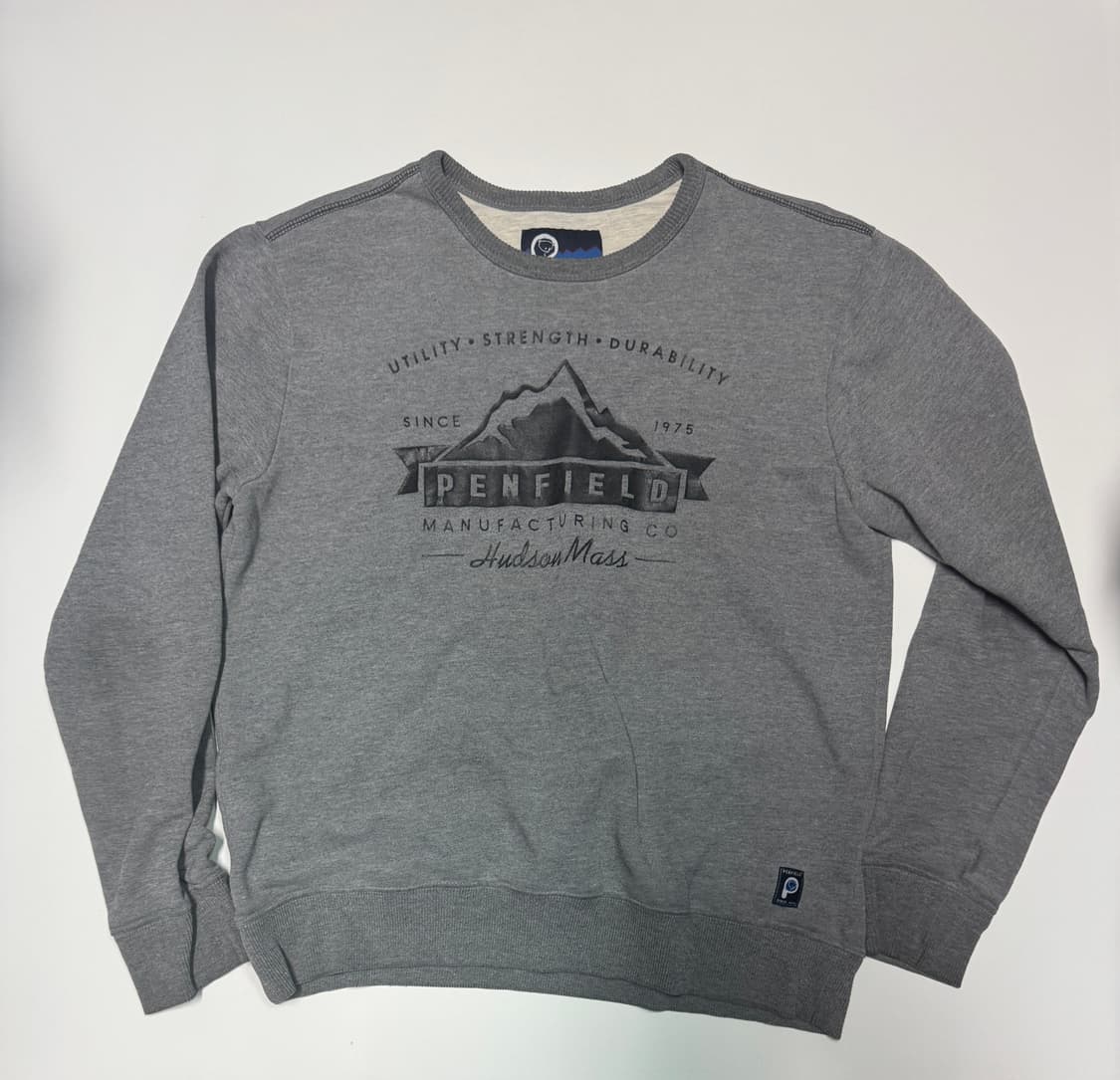 펜필드 Penfield 빅 로고 빈티지 그레이 맨투맨 상품이미지1