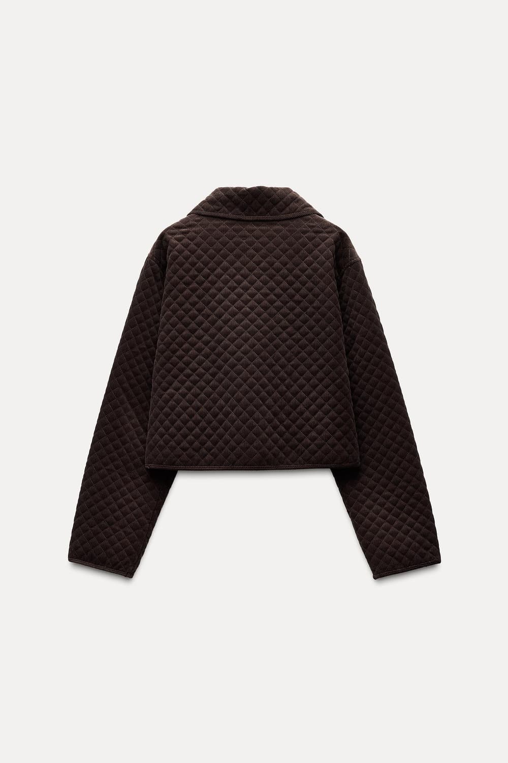 새상품 [s] 자라 퀼티드 퀼팅 코듀로이 자켓 브라운 상품이미지2