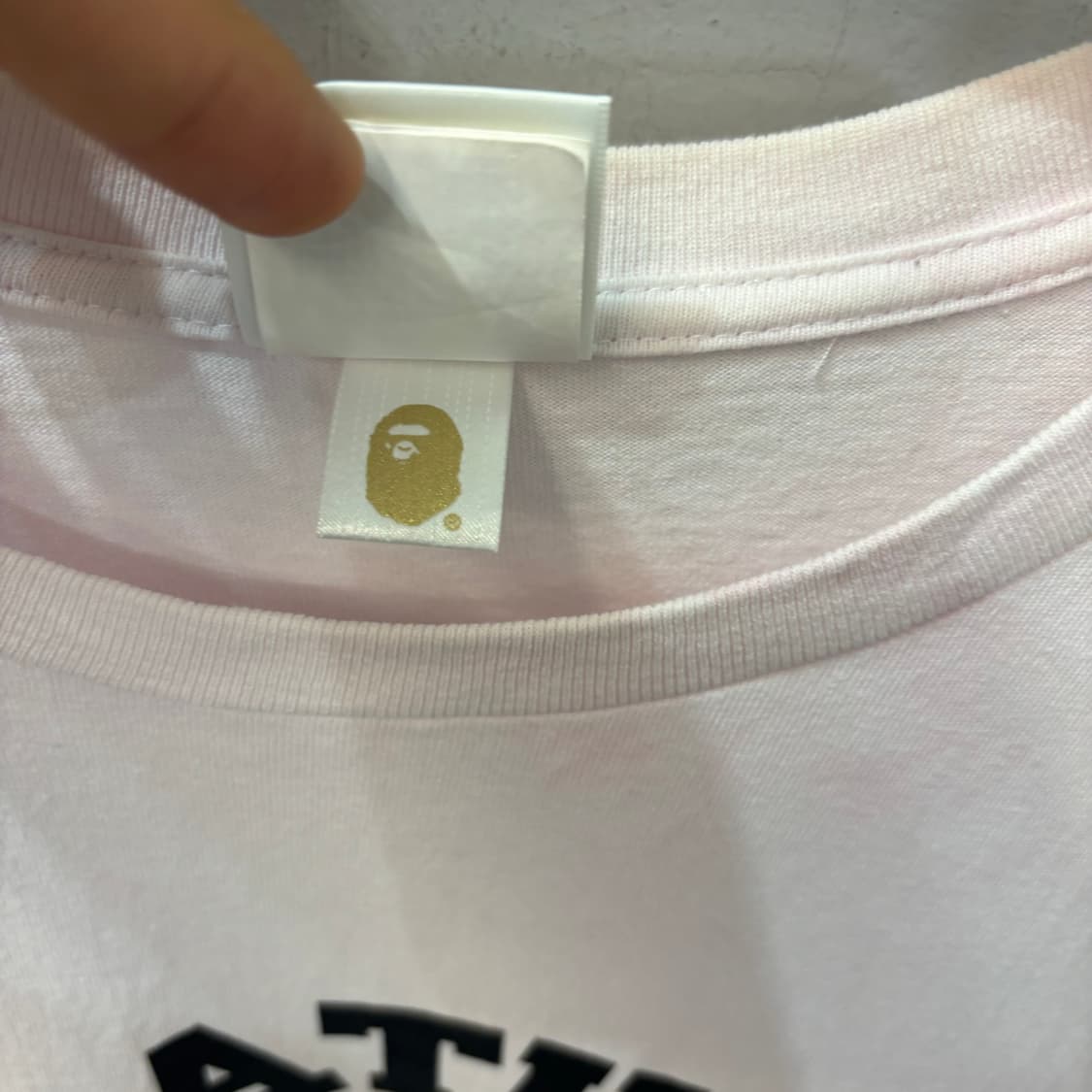 베이프 연 핑크 카모 사루 반팔 티셔츠 2XL  상품이미지9
