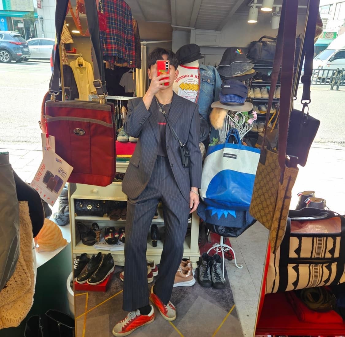 지방시(GIVENCHY) 챠콜 스트라이프 정장 셋업(95-100) 상품이미지6