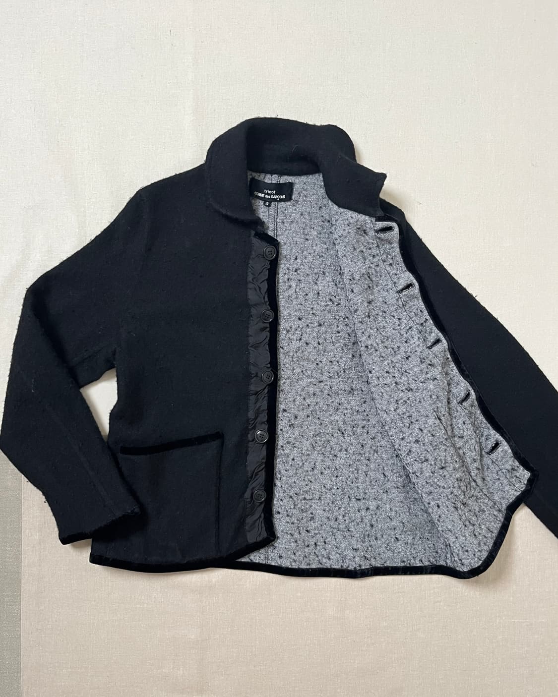 꼼데가르송 부클 울 저지 자켓 comme des garcons 라운드카라 상품이미지6