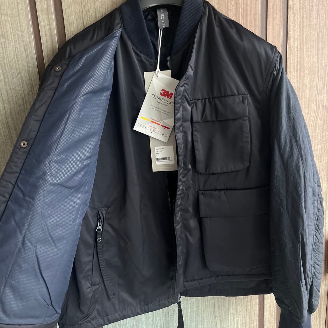 [새상품]언어펙티드 패디드 레이어드 플라이트 자켓 네이비 상품이미지2