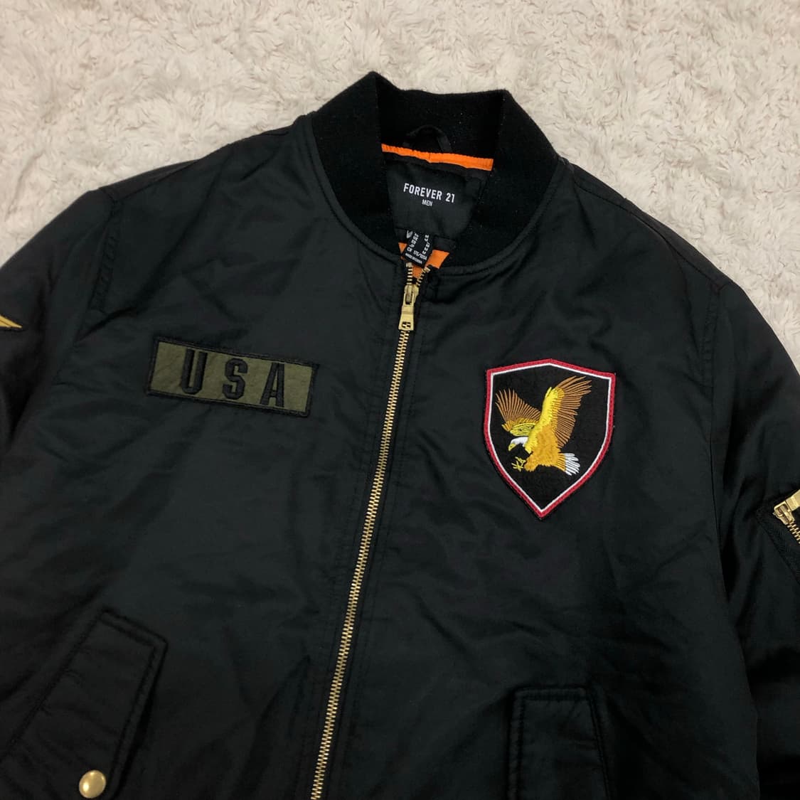 포에버21 USA 성조기 플라이트 MA-1 봄버 항공점퍼 자켓 상품이미지2