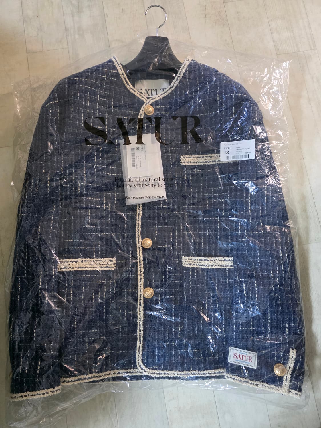 세터 몰턴 투톤 트위드 자켓 L 상품이미지2