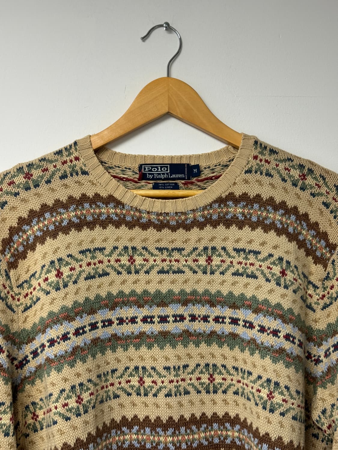 폴로랄프로렌 페어아일 패턴 니트 빈티지 스웨터 L 상품이미지2
