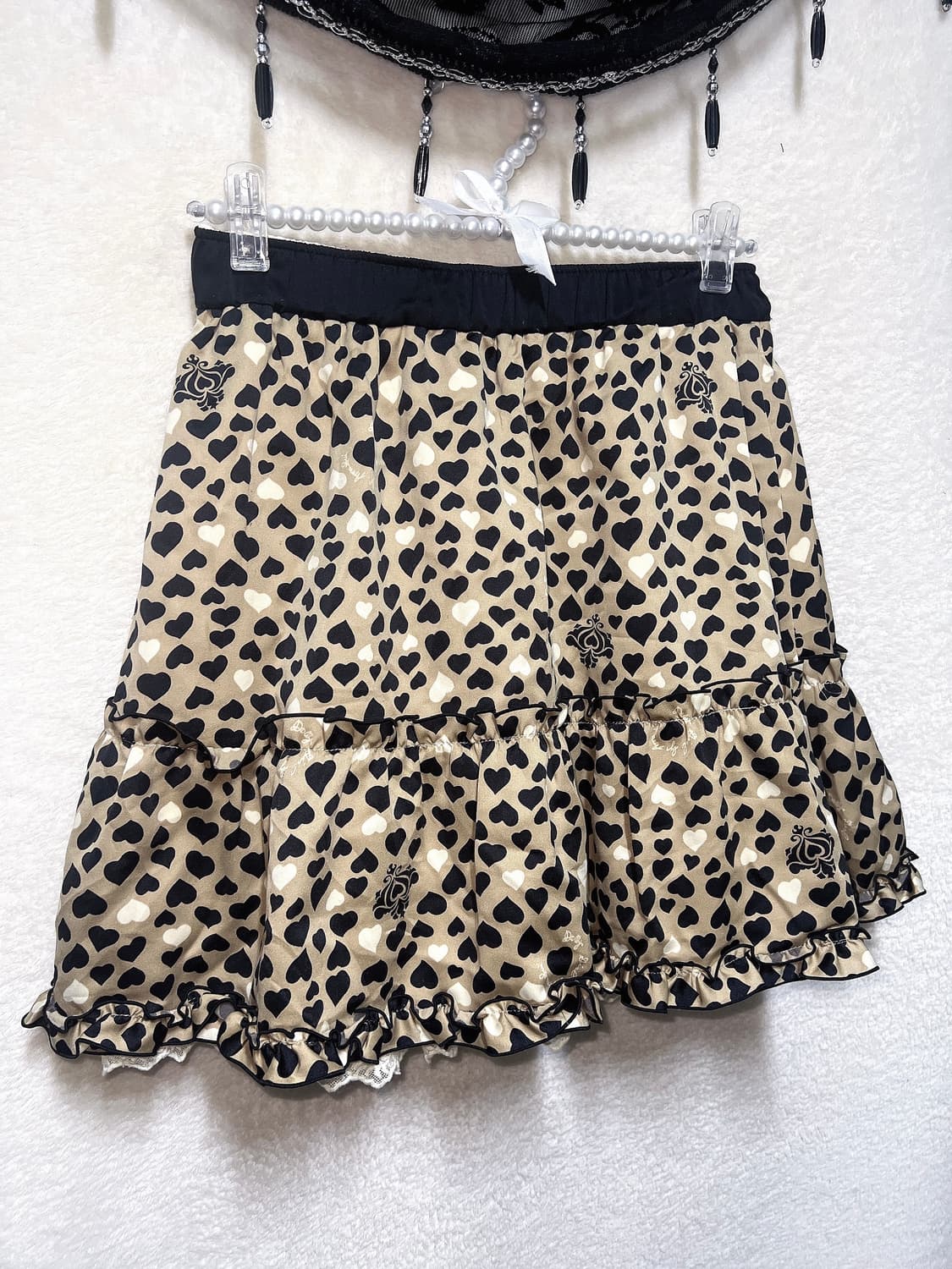 안나수이 라떼갸루 로걀 호피 하트 프릴 튜튜 도트 샤스커트 캉캉치마 양면 상품이미지2