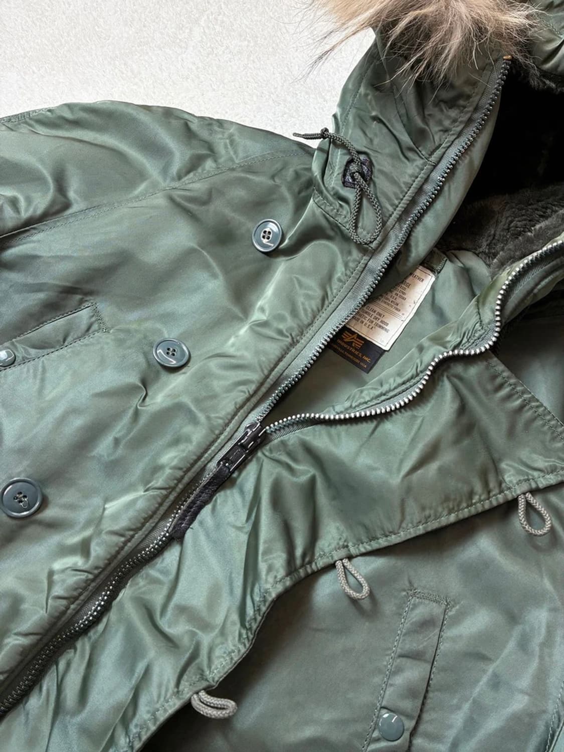 알파인더스트리 USA N-3B 새틴 밀리터리 파카 PN6380 상품이미지3