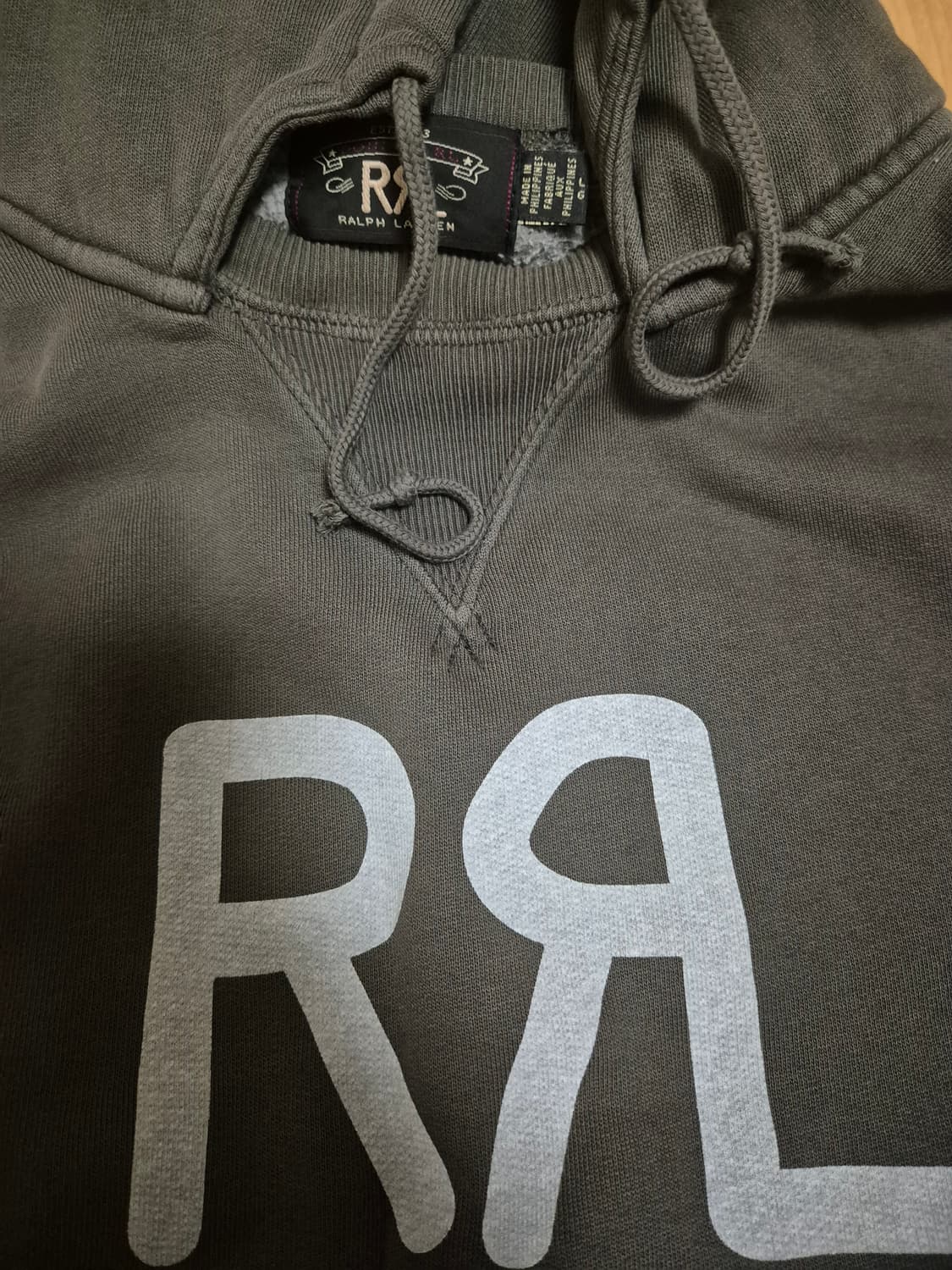 RRL 로고 플리스 후드티 상품이미지2