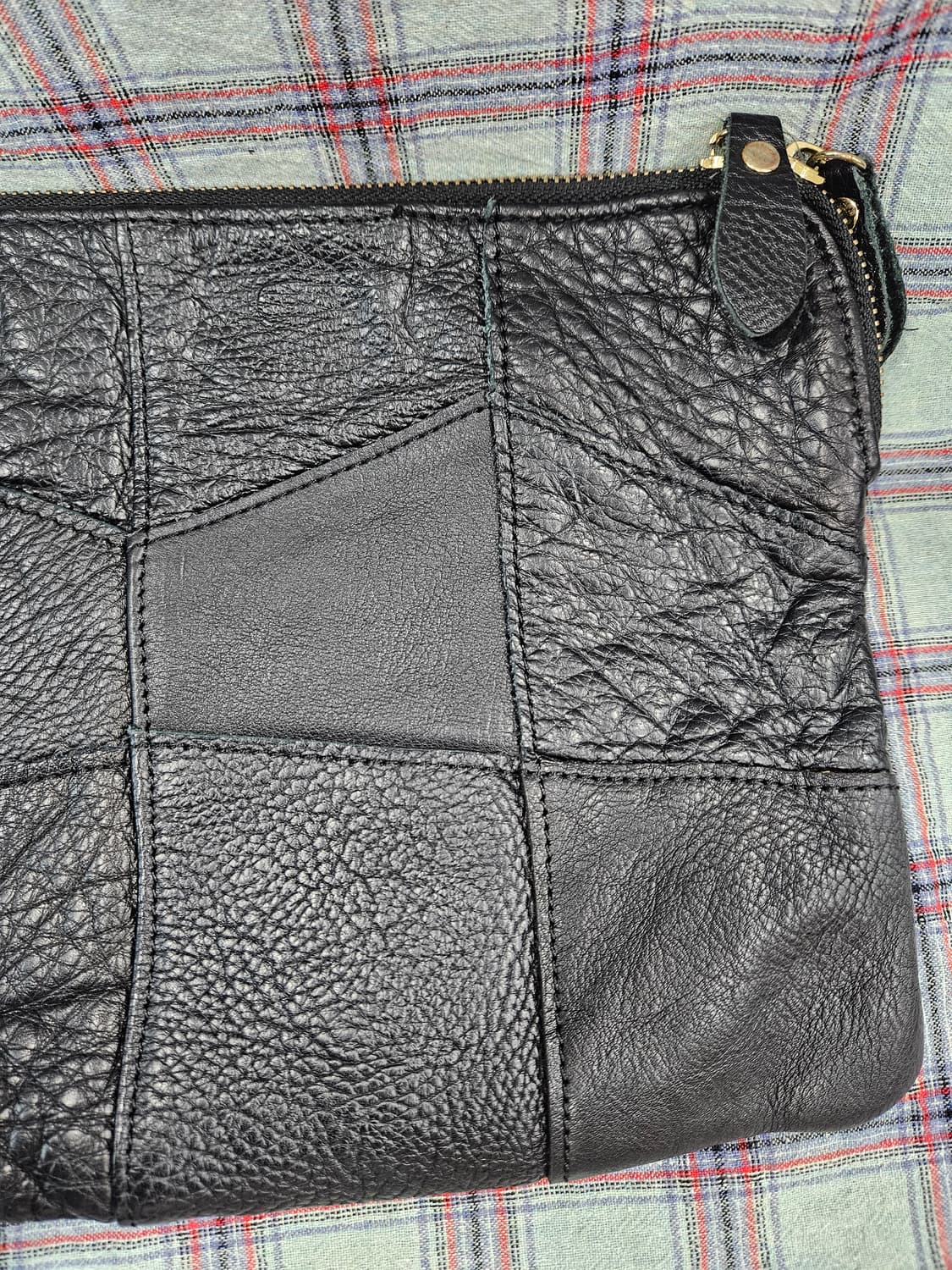 빈티치 가죽 패치워크 클러치백 상품이미지3