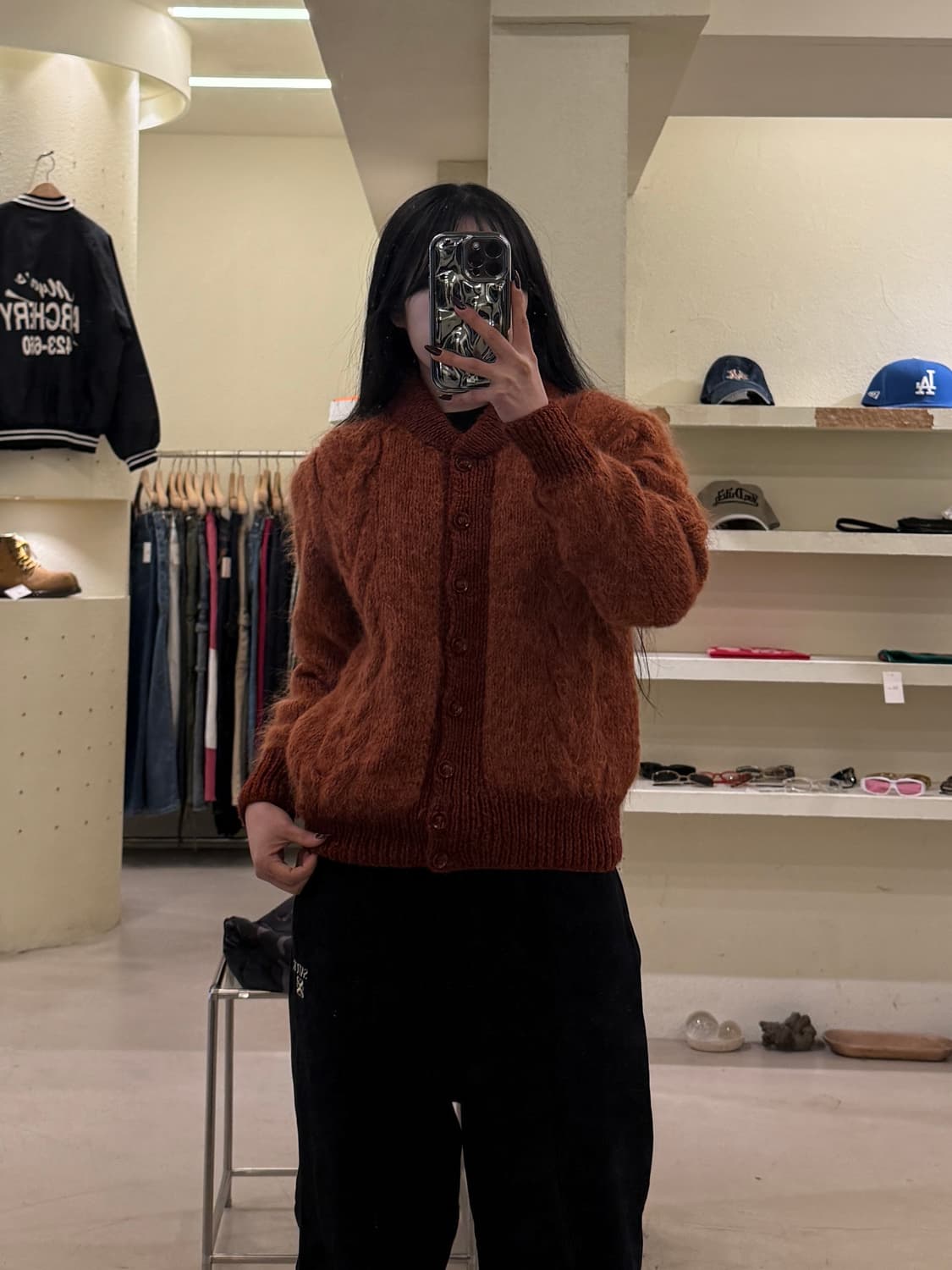 낸시 베일 오브 런던 케이블 니트 가디건 U1203 상품이미지1