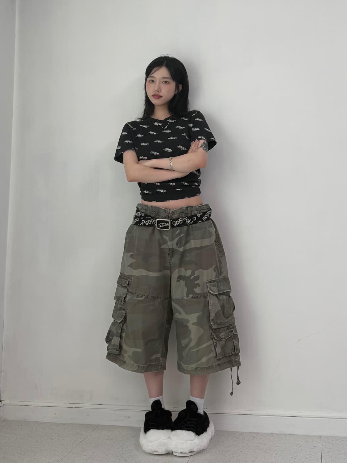 빈티지 카모 멀티포켓 버뮤다팬츠 상품이미지5