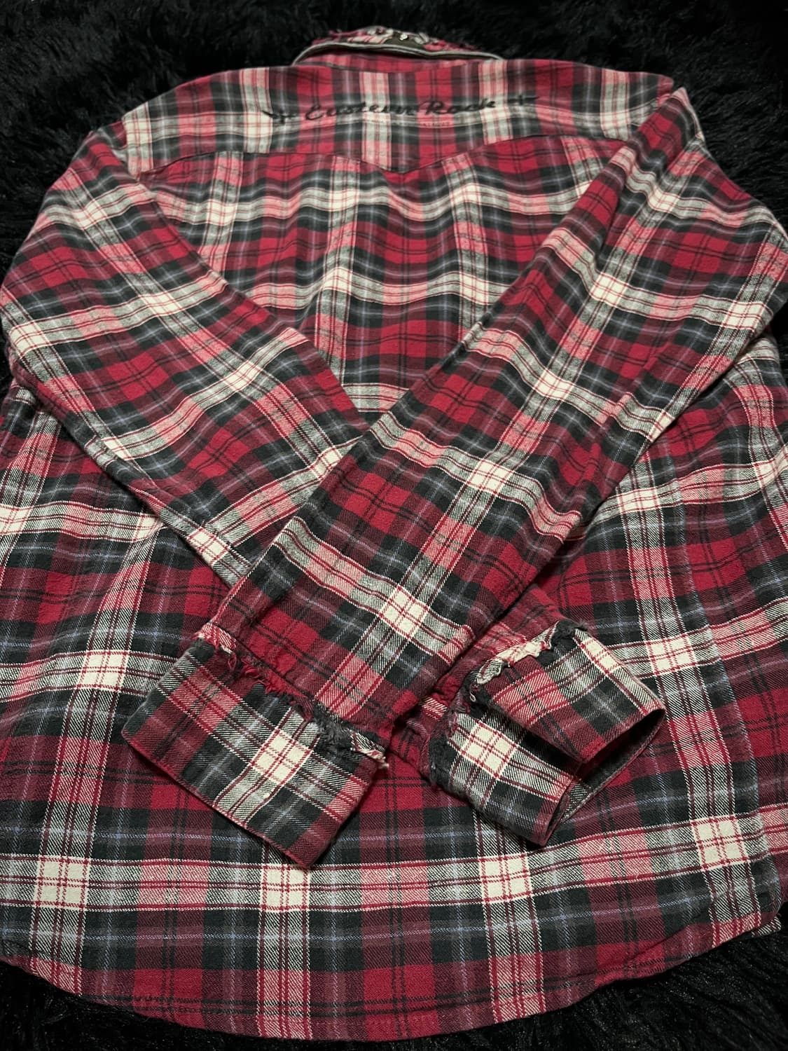 PPFM 그런지 디테일 체크 셔츠 상품이미지3