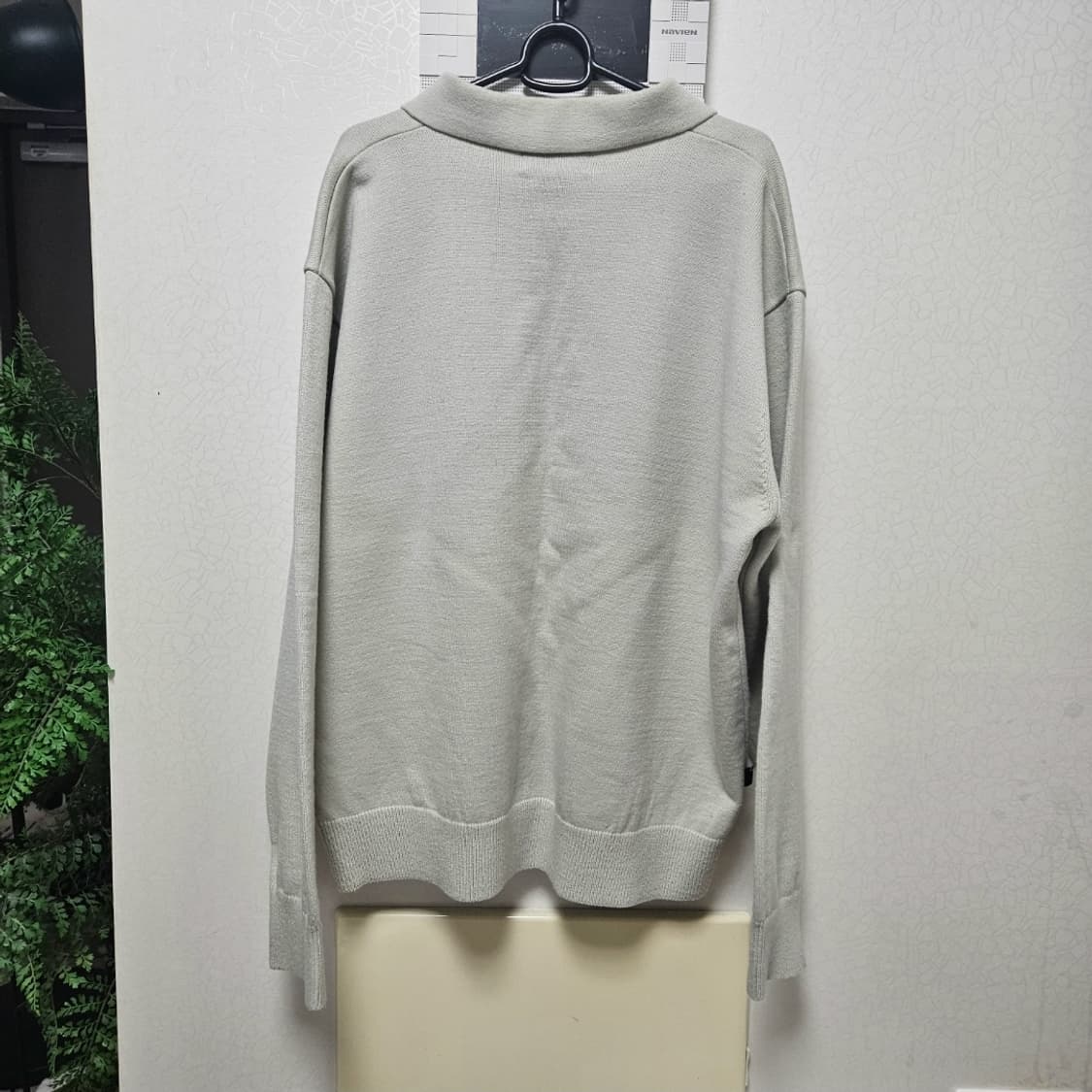 디스이즈네버댓 E/T-Logo Knit Polo Ivory 카라 긴팔니트 상품이미지3