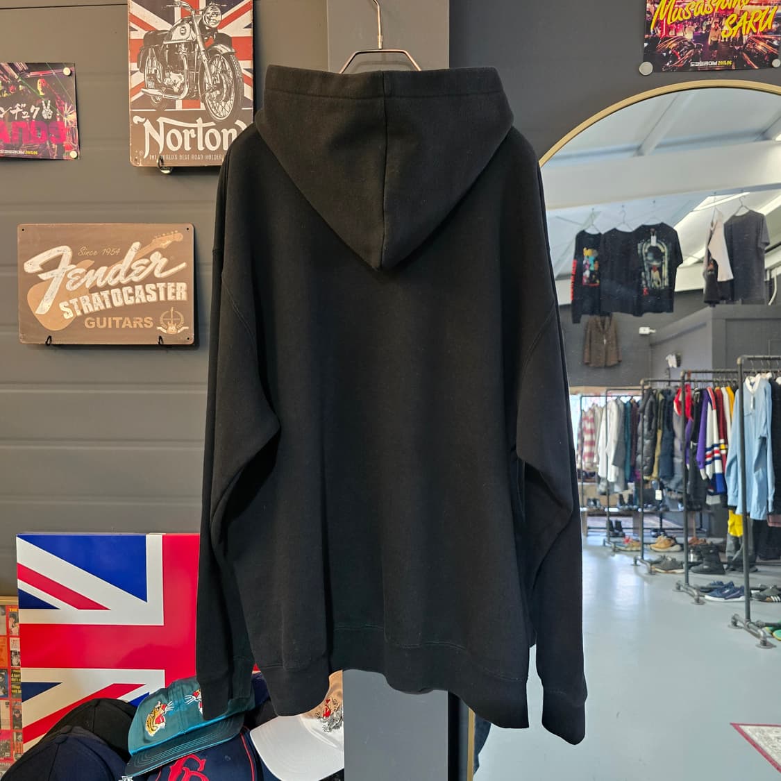 칼하트 후드티 블랙 미니로고 오버핏 헤비코튼 후디 상품이미지2