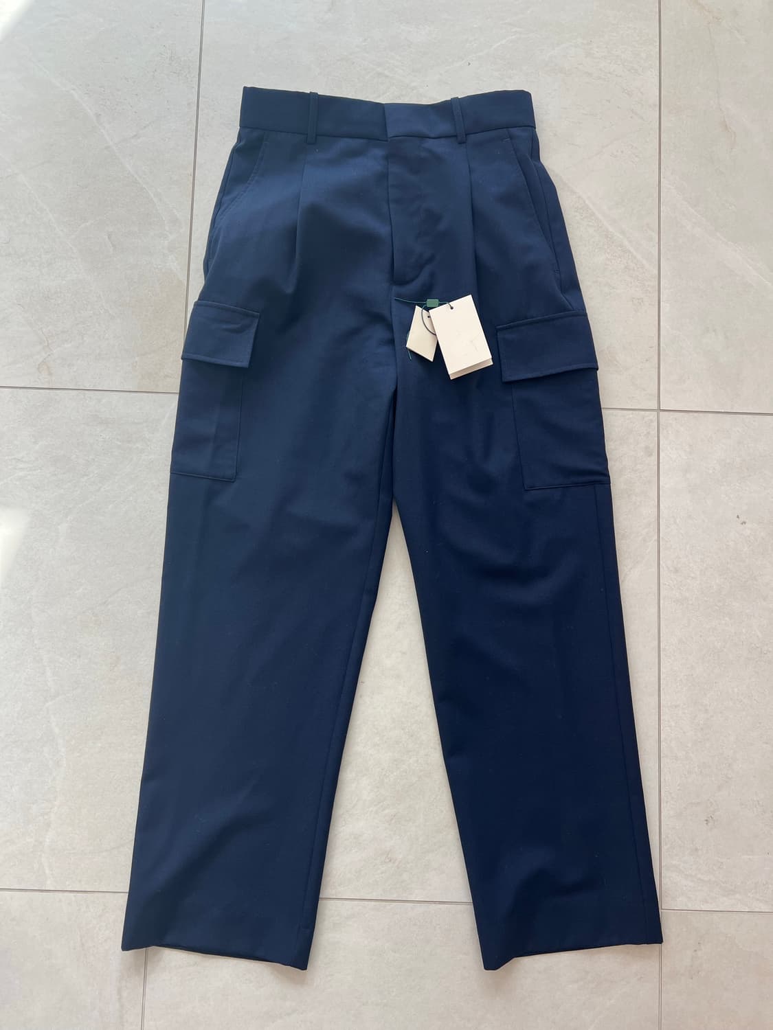 드롤드무슈 울 카고 팬츠 네이비 S 상품이미지1