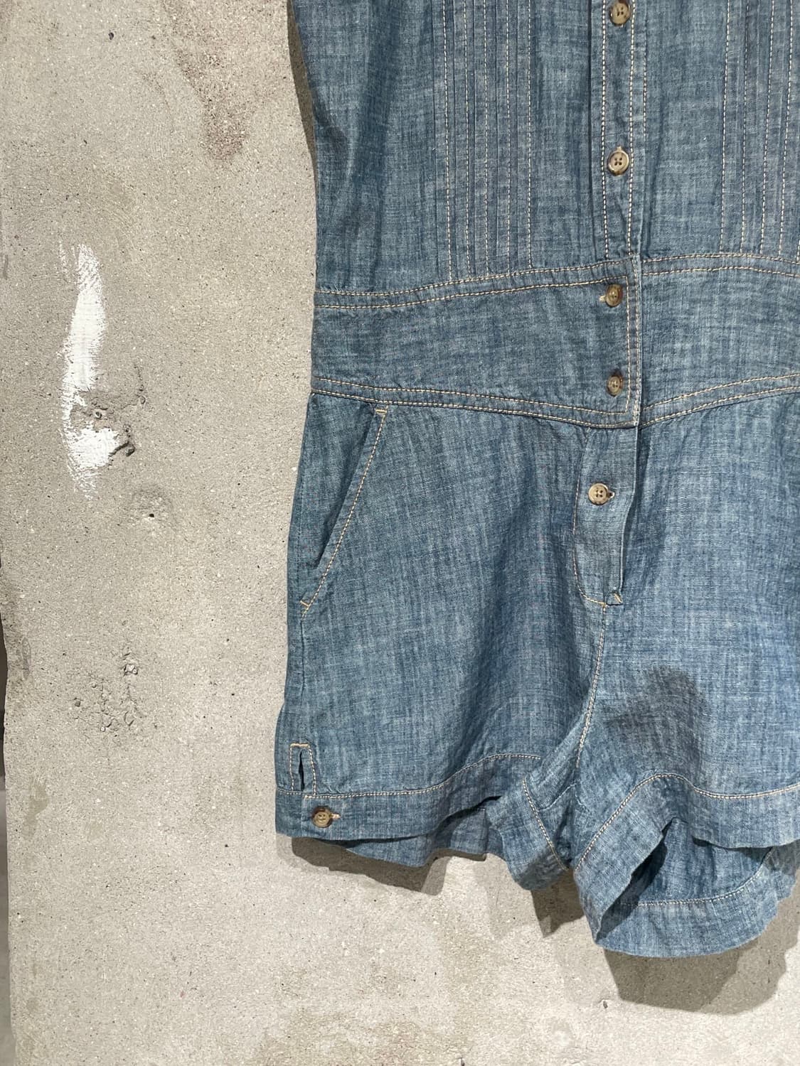 폴로 진스 연청 버튼 데님 오버롤 상품이미지4