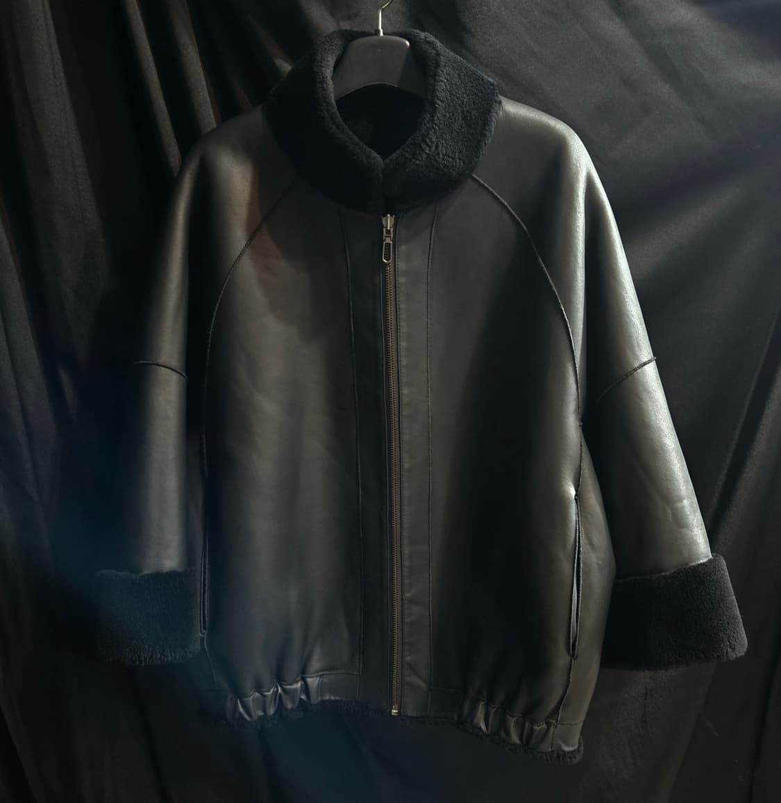 셀렙샵 양모 리버시블 양모 하프코트 상품이미지6