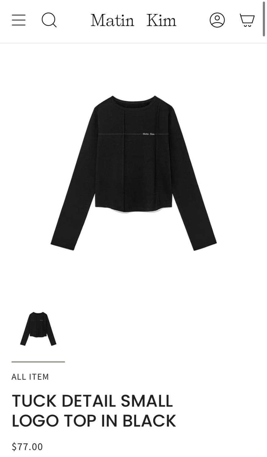 마뗑킴 블랙 롱슬리브 상품이미지1