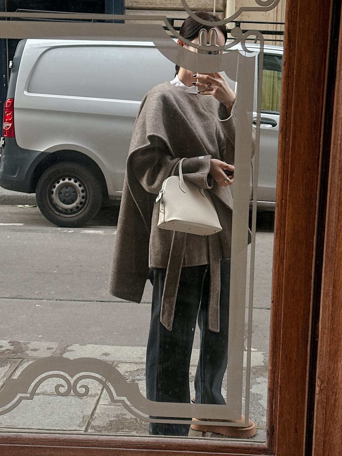 숄 울100 숏코트 베이지F 상품이미지1