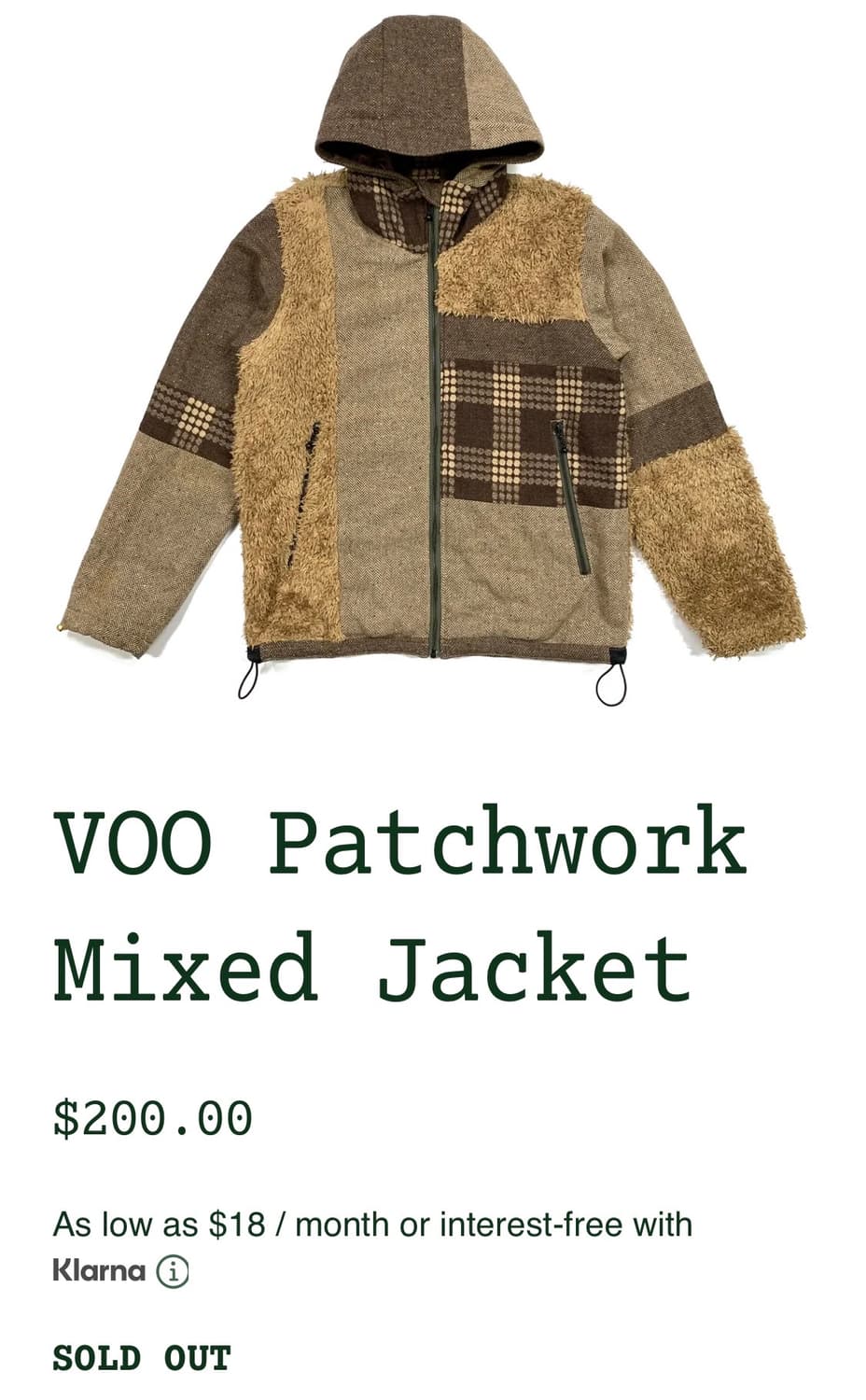 [M] VOO 재패니즈 빈티지 패치워크 후드집업 자켓 상품이미지9