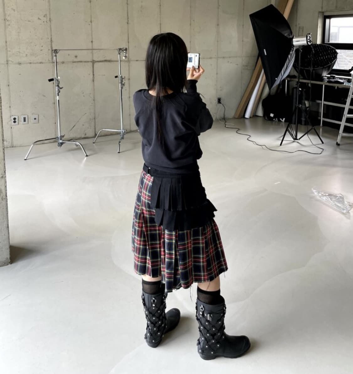 IDEFFUTS_levis remade frill belt (black 상품이미지4