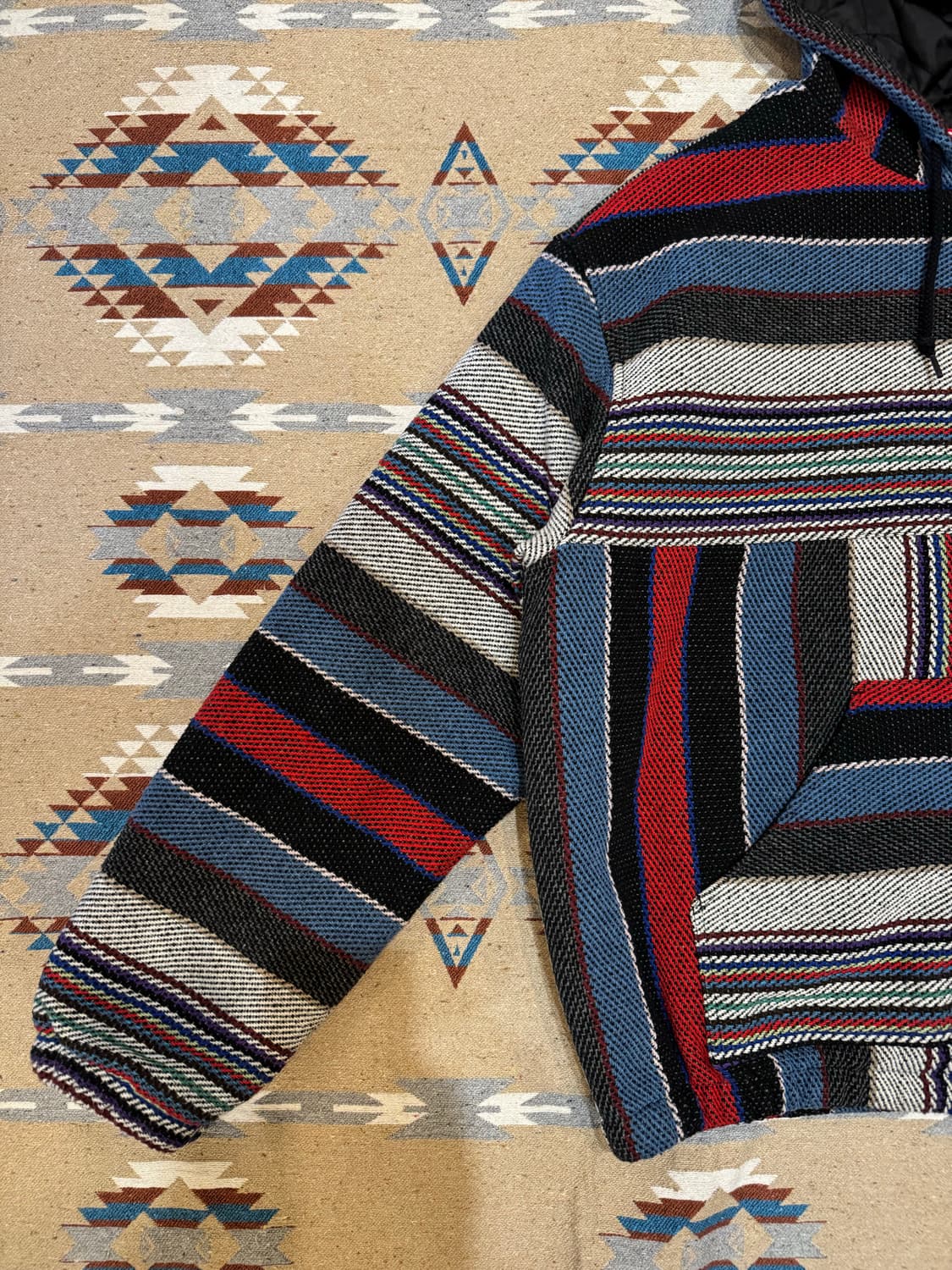 [M] 슈프림 우븐 스트라이프 후드 자켓 블랙 - 25ss 상품이미지4