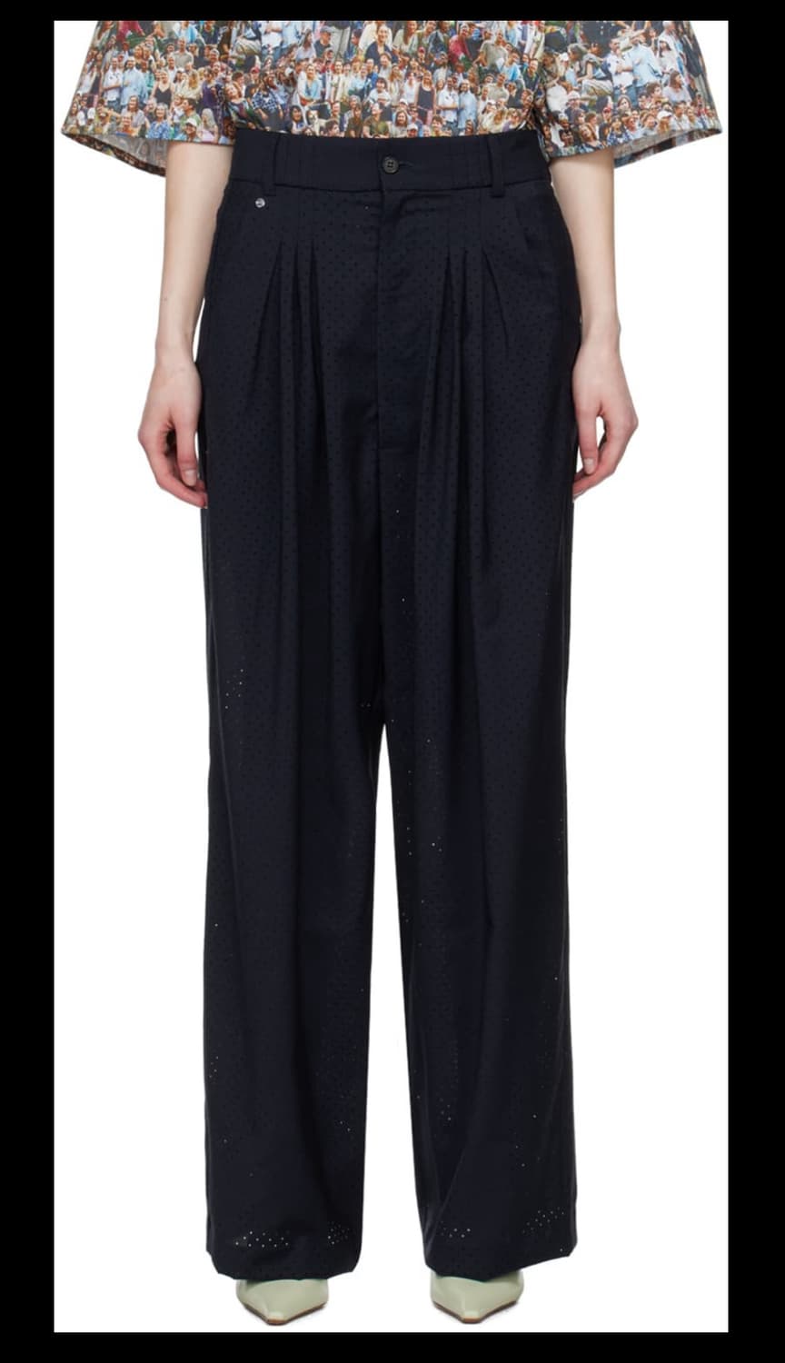 [M] 블레스 울트라 와이드 플리츠 팬츠 상품이미지1