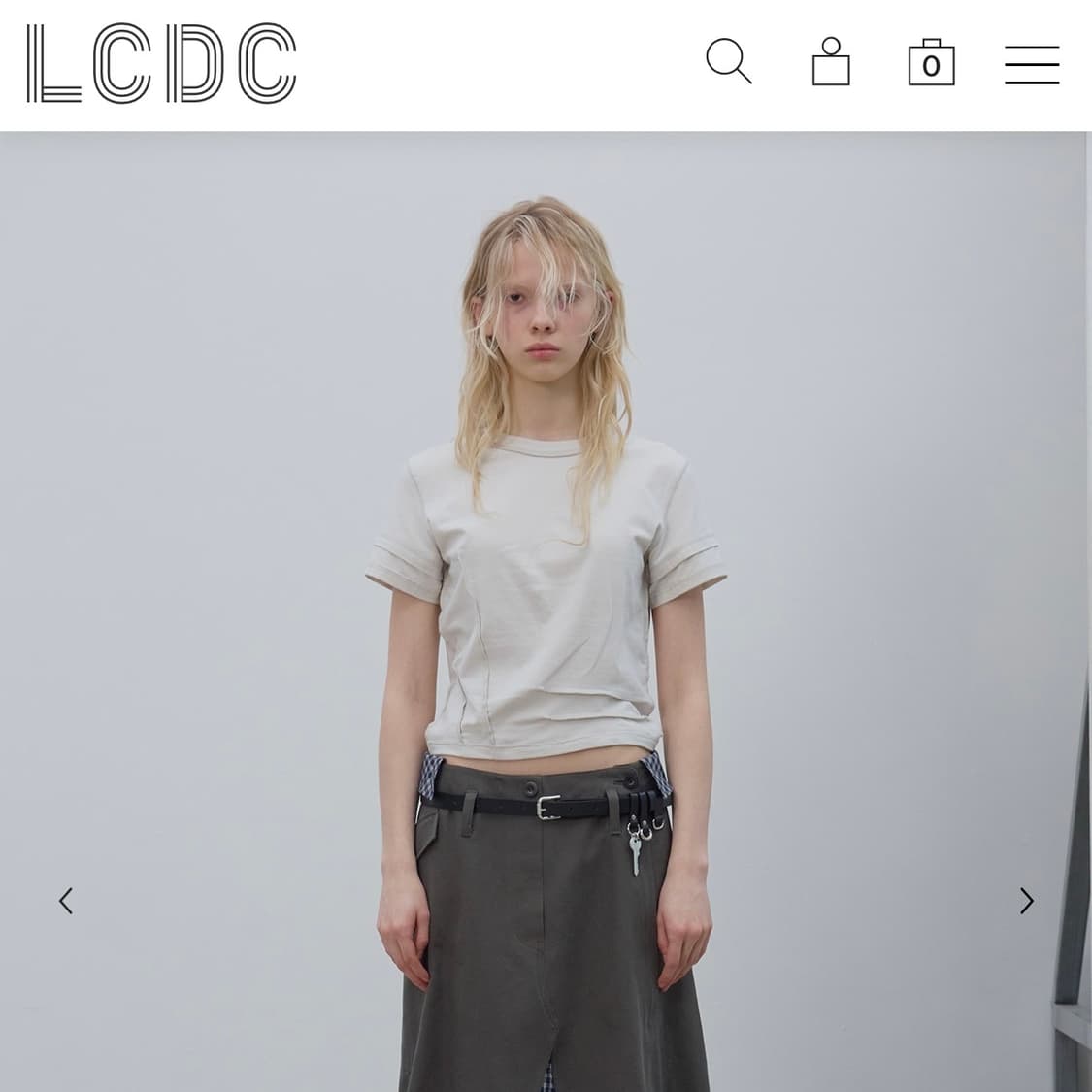 (새상품) LCDC RAW SEAM TOP 상품이미지1