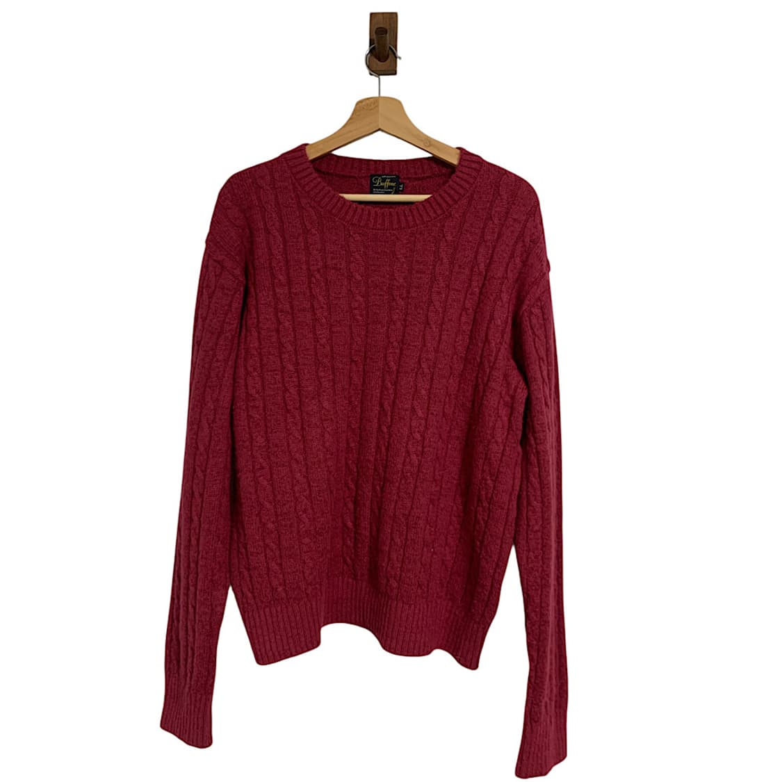 일본산 울 블렌드 케이블 니트 L 상품이미지1